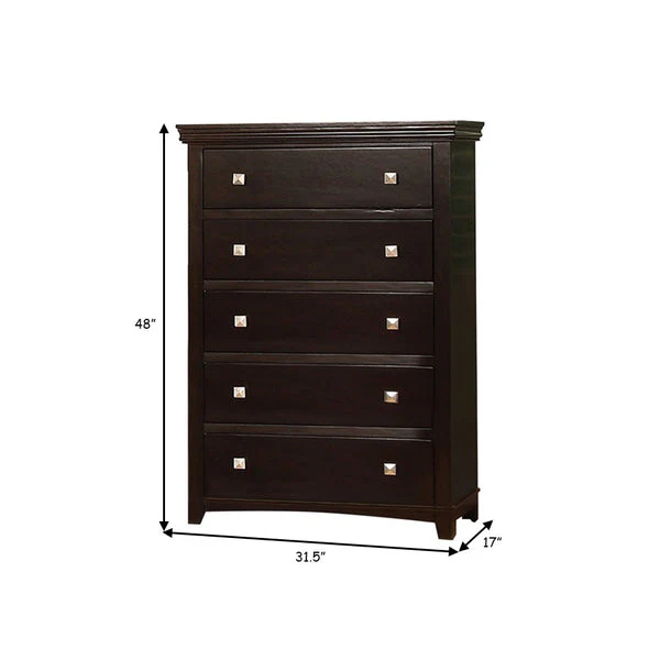Sturdy Capacious Wooden Chest, Brown By Benzara - Image 6