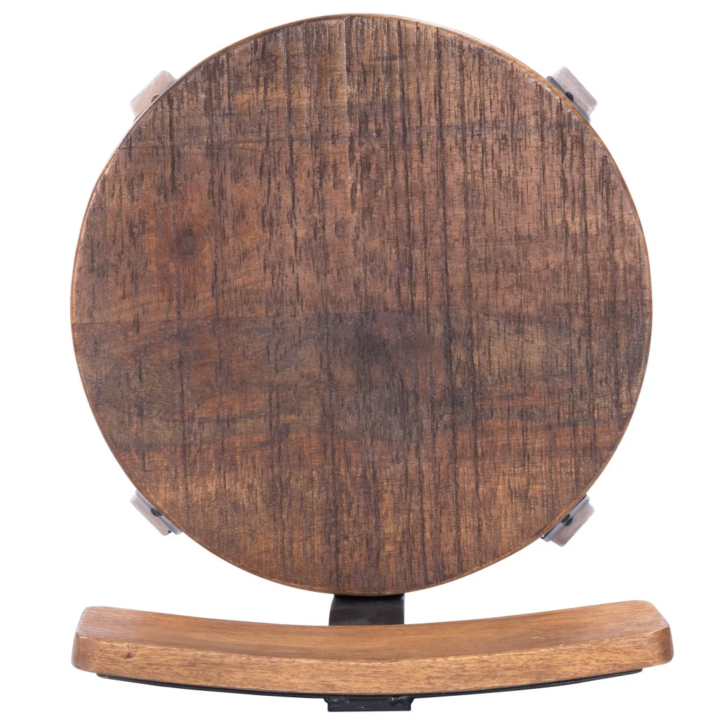 Sturdy Wood And Metal Counter Stool By Homeroots - Image 6