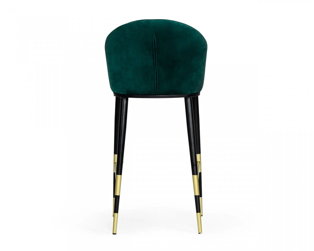 Stylish 42" Green And Black Barstool With Gold Accents By Homeroots - Image 5