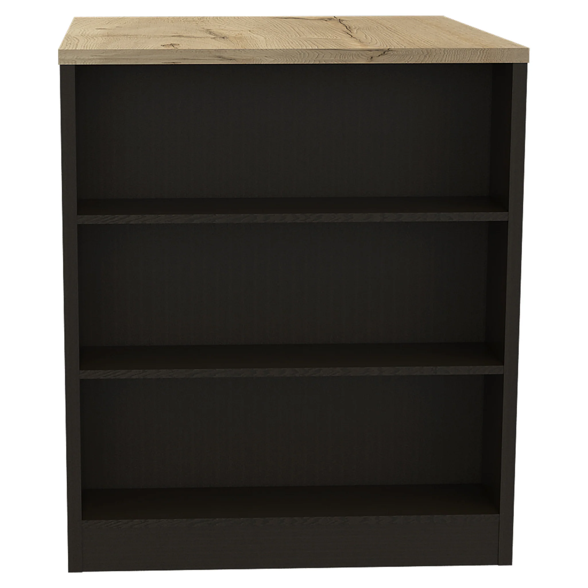 Stylish Black Wengue and Pine Kitchen Counter and Dining Table Combination By Homeroots - Image 2