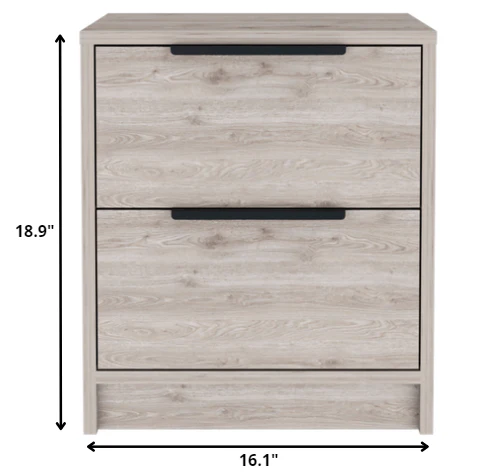 Stylish Black Wengue Two Drawer Nightstand By Homeroots - Image 5