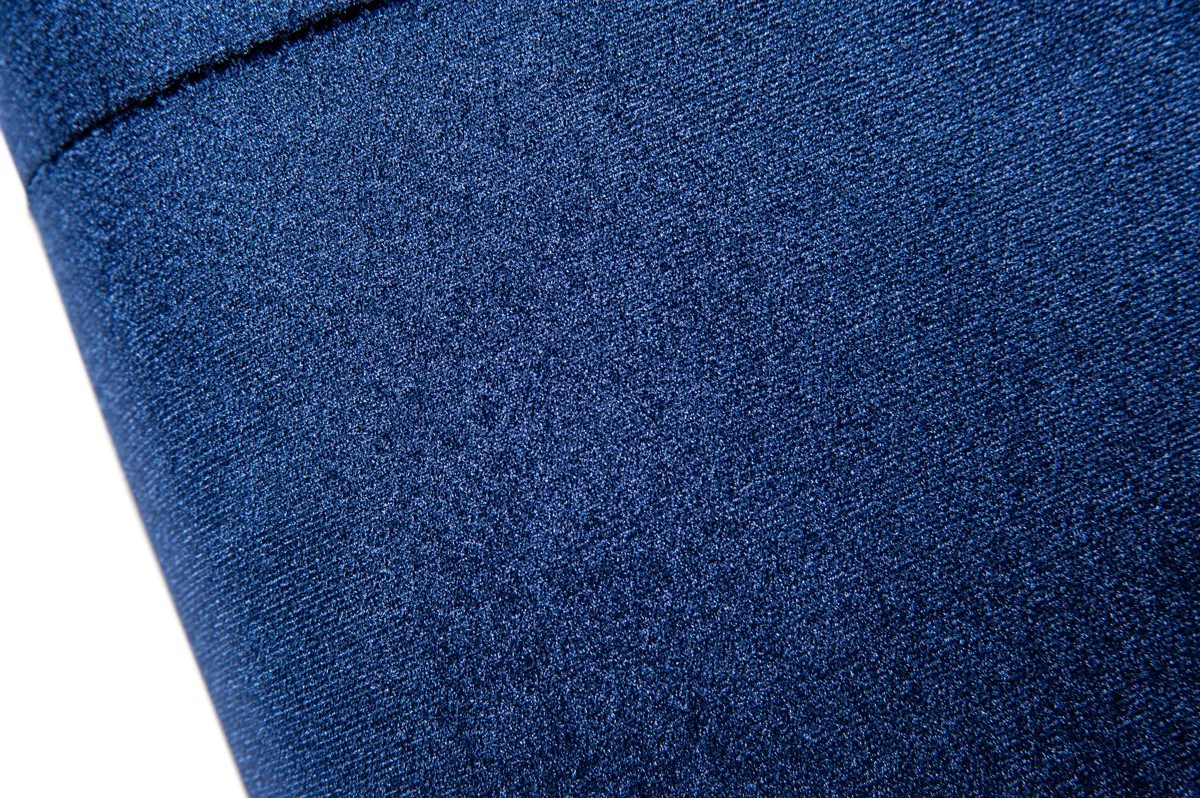 Stylish Blue and Gold Fabric Square Back Accent Chair By Homeroots - Image 5