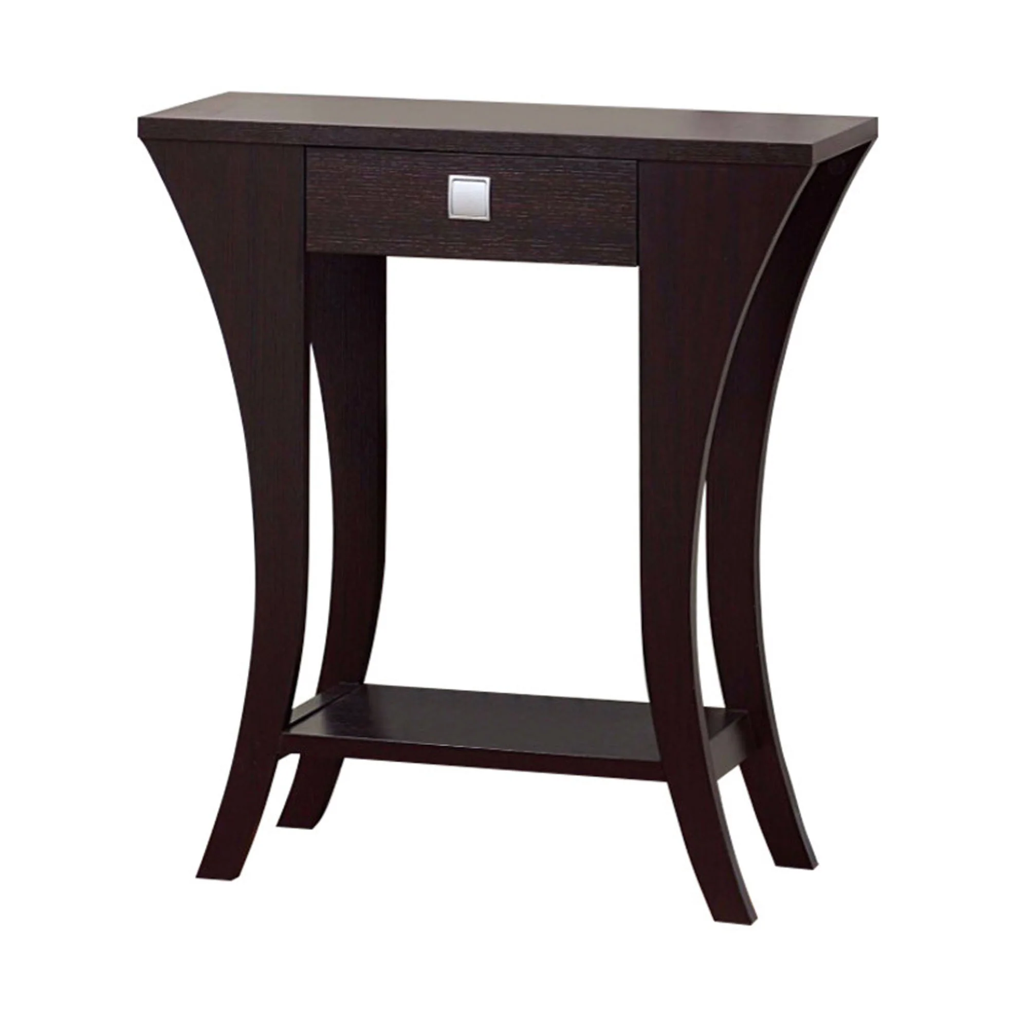 Stylish Console Table With 1 Drawer, Dark Brown By Benzara - Image 2