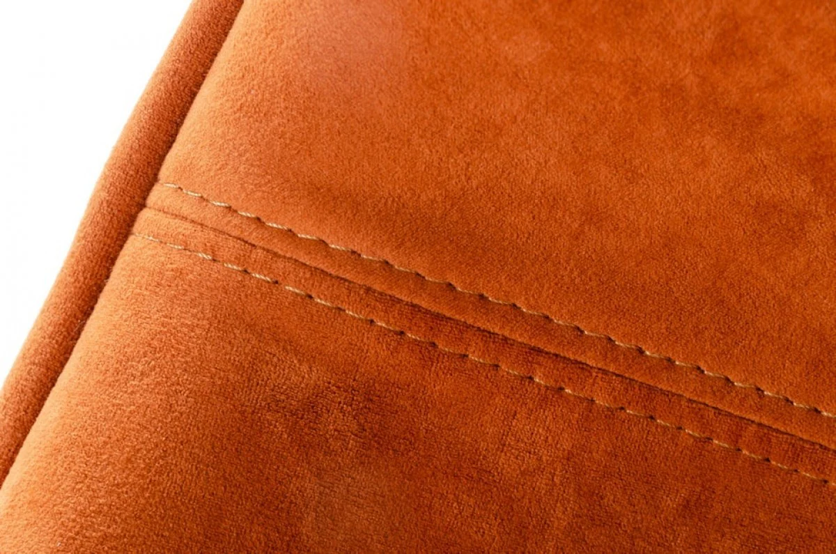 Stylish Mid Century Dark Orange Fabric Swivel Accent Chair By Homeroots - Image 6
