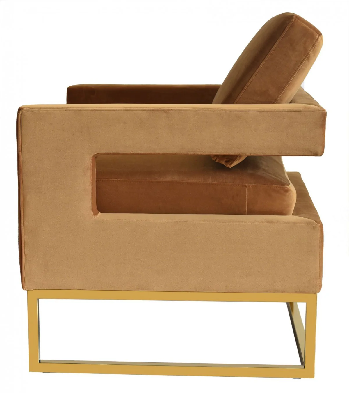 Stylish Pink Velvet And Gold Steel Chair By Homeroots - Image 10