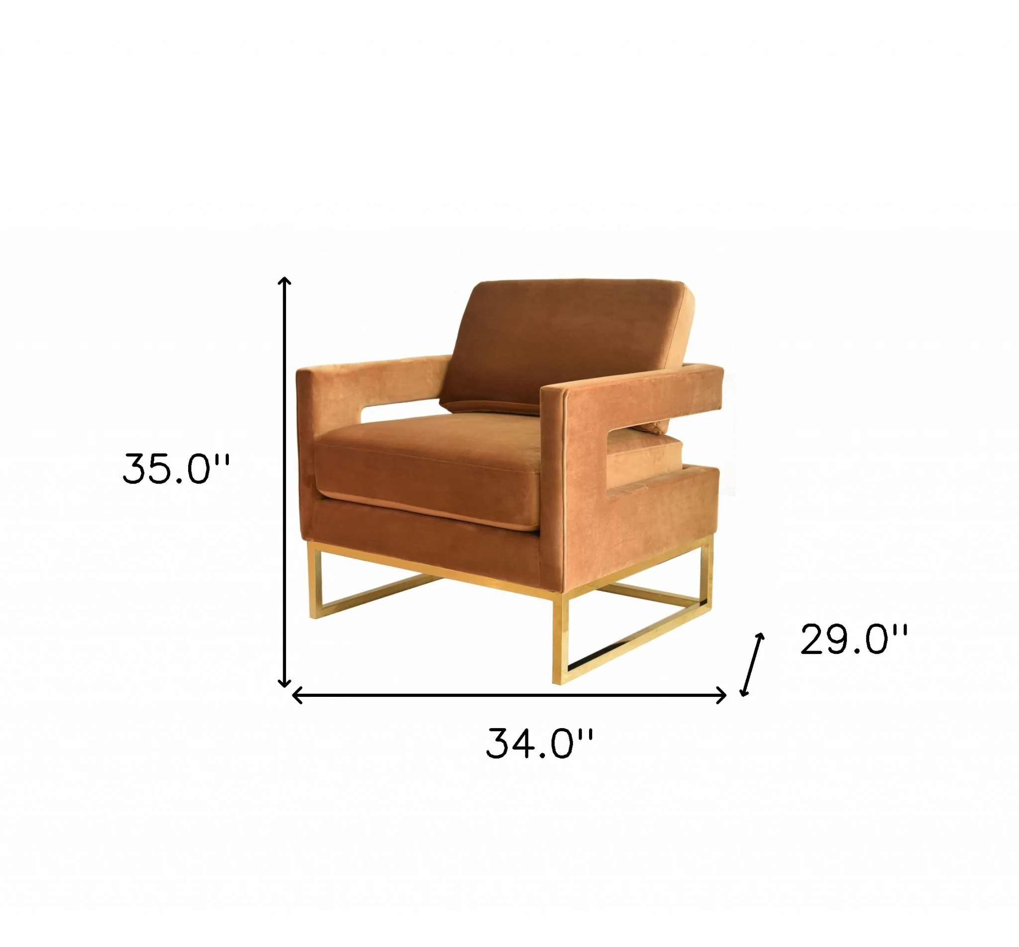 Stylish Pink Velvet And Gold Steel Chair By Homeroots - Image 11