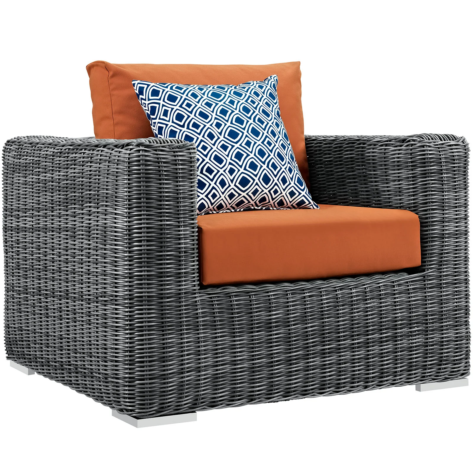 Summon 5 Piece Outdoor Patio Sunbrella¨ Sectional Set by Modway - Image 4