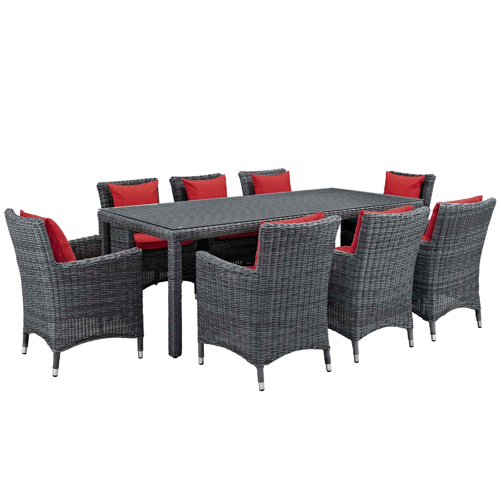 Summon 9 Piece Outdoor Patio Sunbrella® Dining Set By Modway - EEI-2331 - Image 23