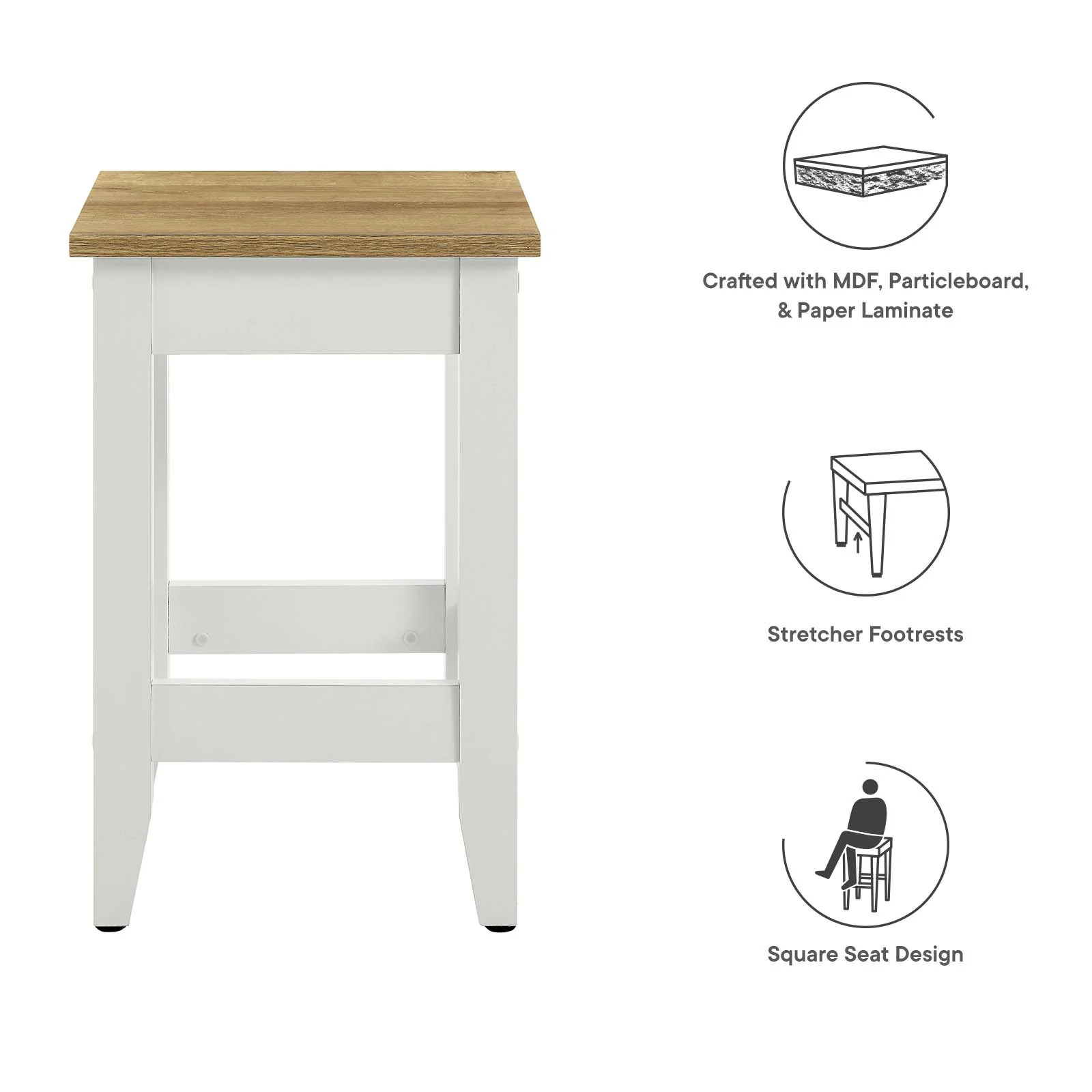 Sunbrook Kitchen Stool By Modway - EEI-6729 - Image 6