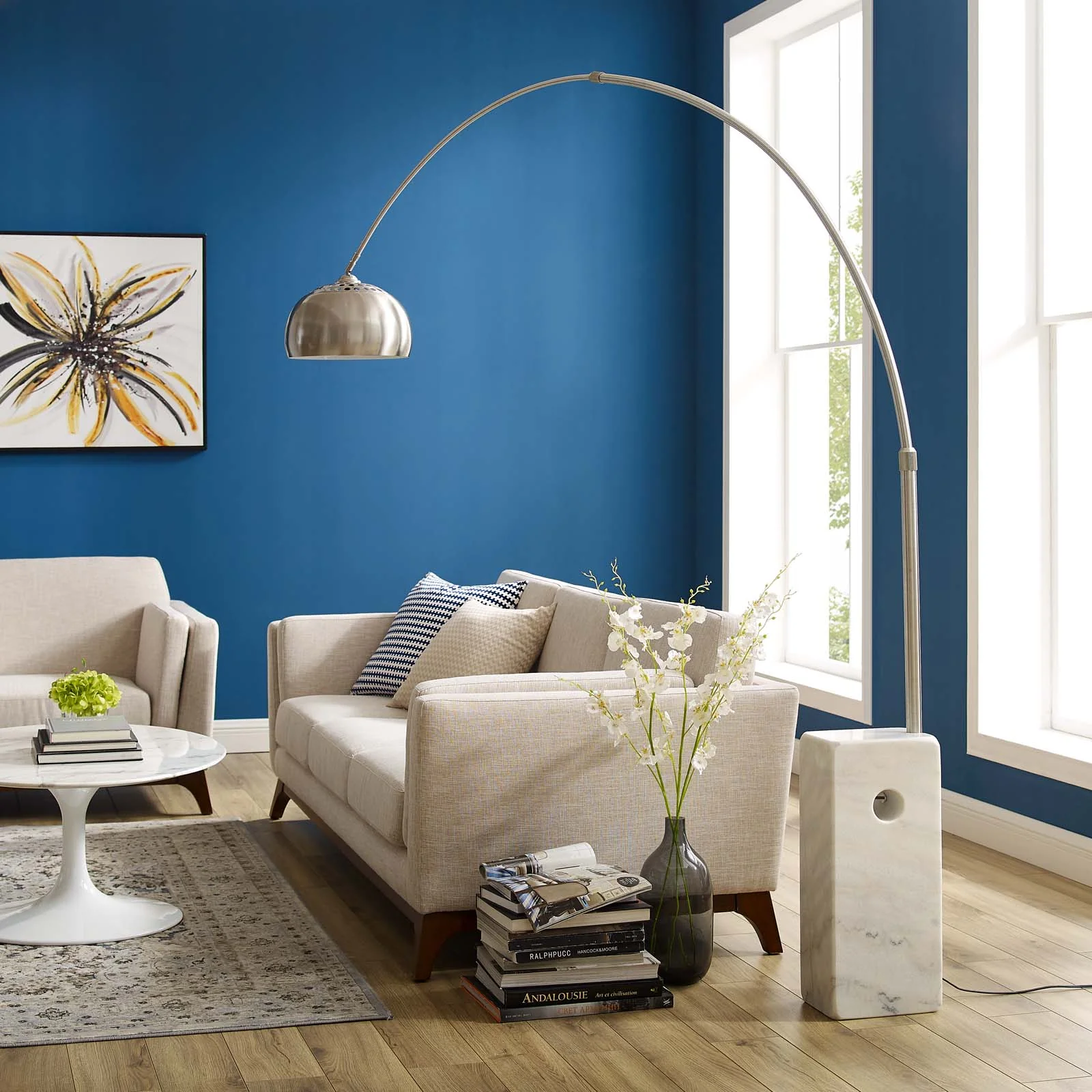 Sunflower Cube Marble Base Floor Lamp By Modway - EEI-2907 - Image 5