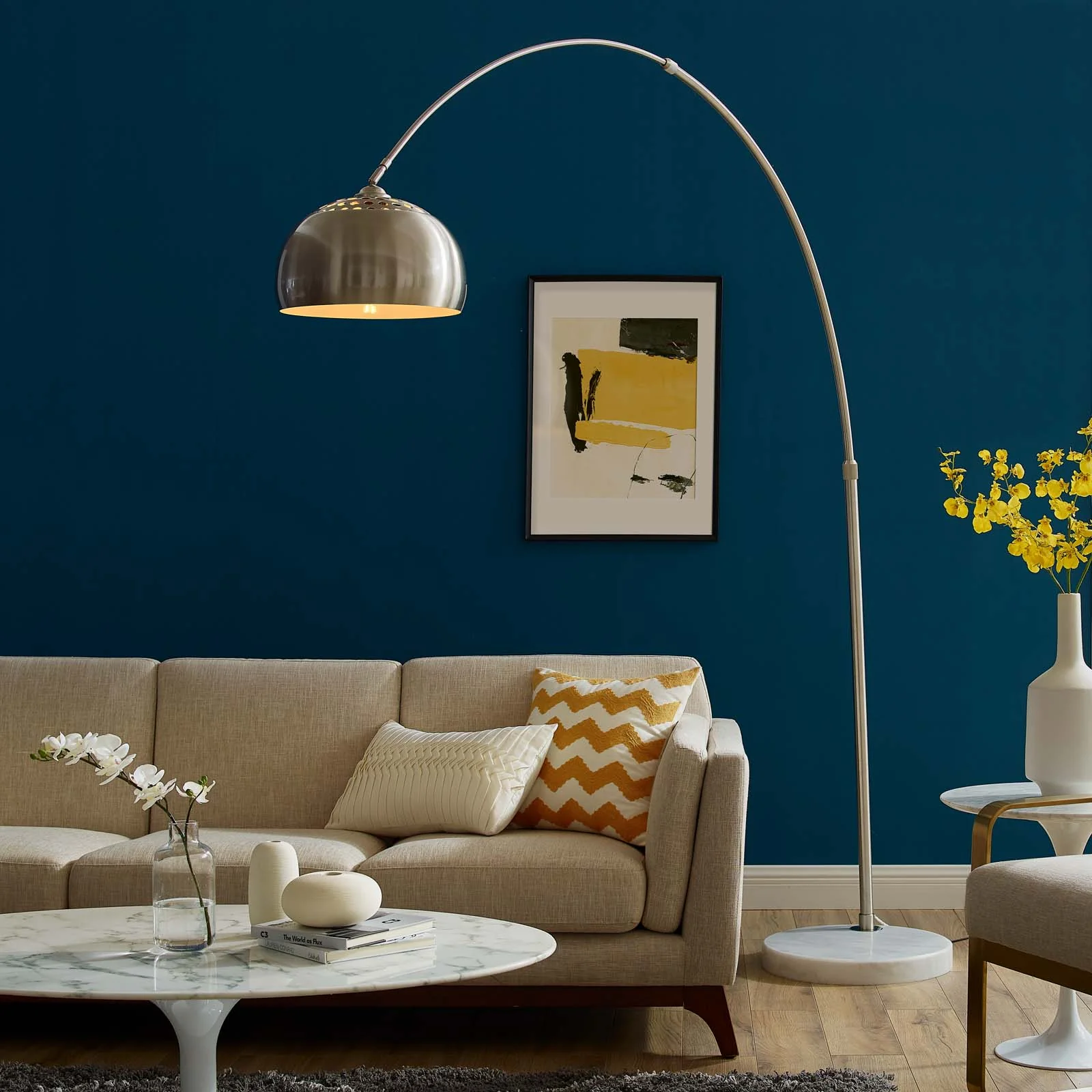 Sunflower Round Marble Base Floor Lamp By Modway - EEI-2906 - Image 5