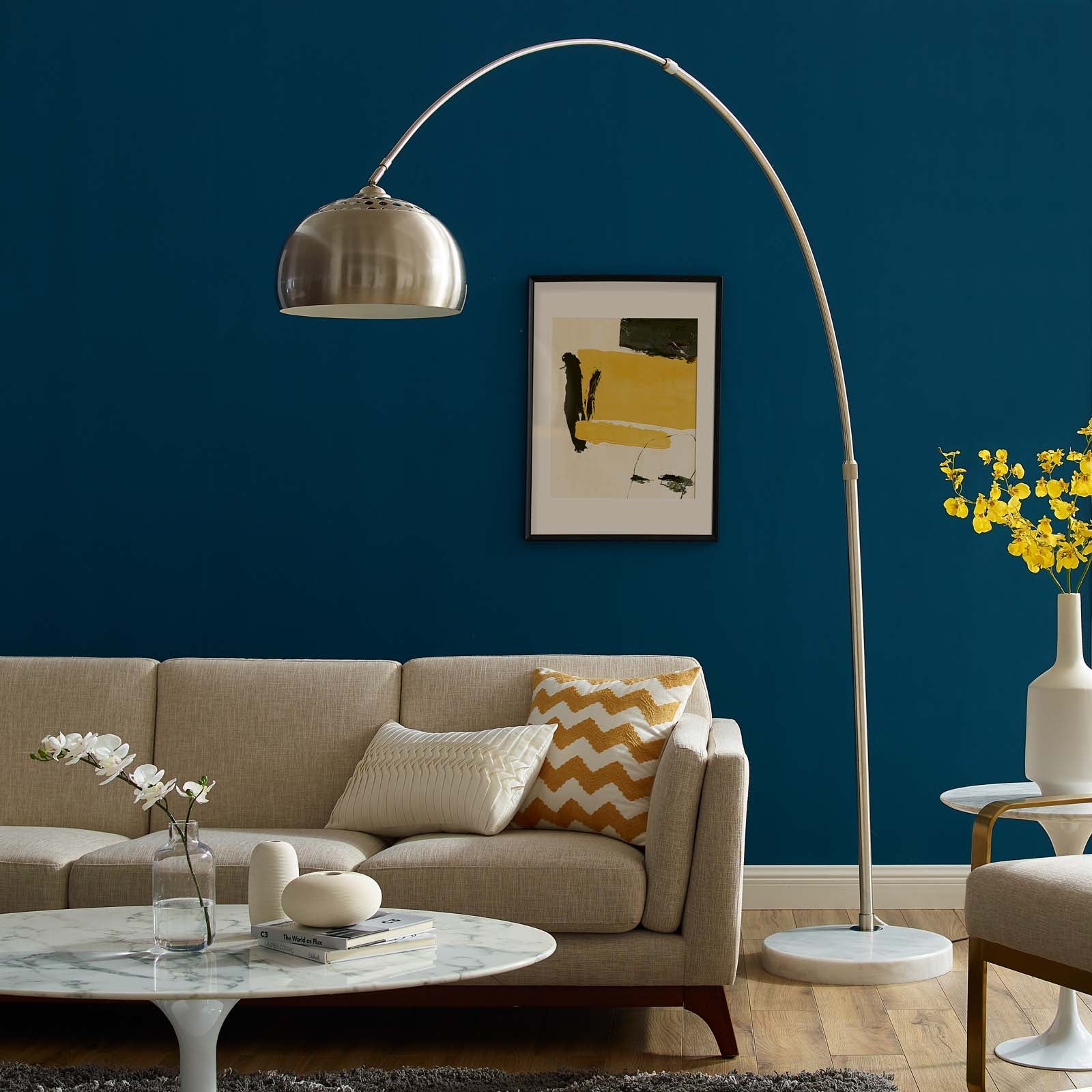 Sunflower Round Marble Base Floor Lamp By Modway - EEI-2906 - Image 9