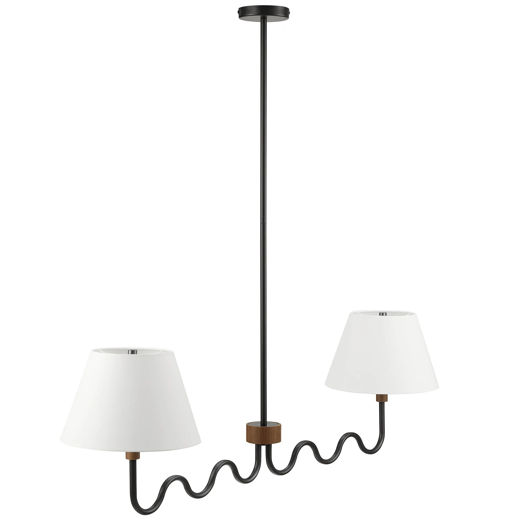Sunlit Squiggle 2-Arm Pendant Light by Modway - Image 10
