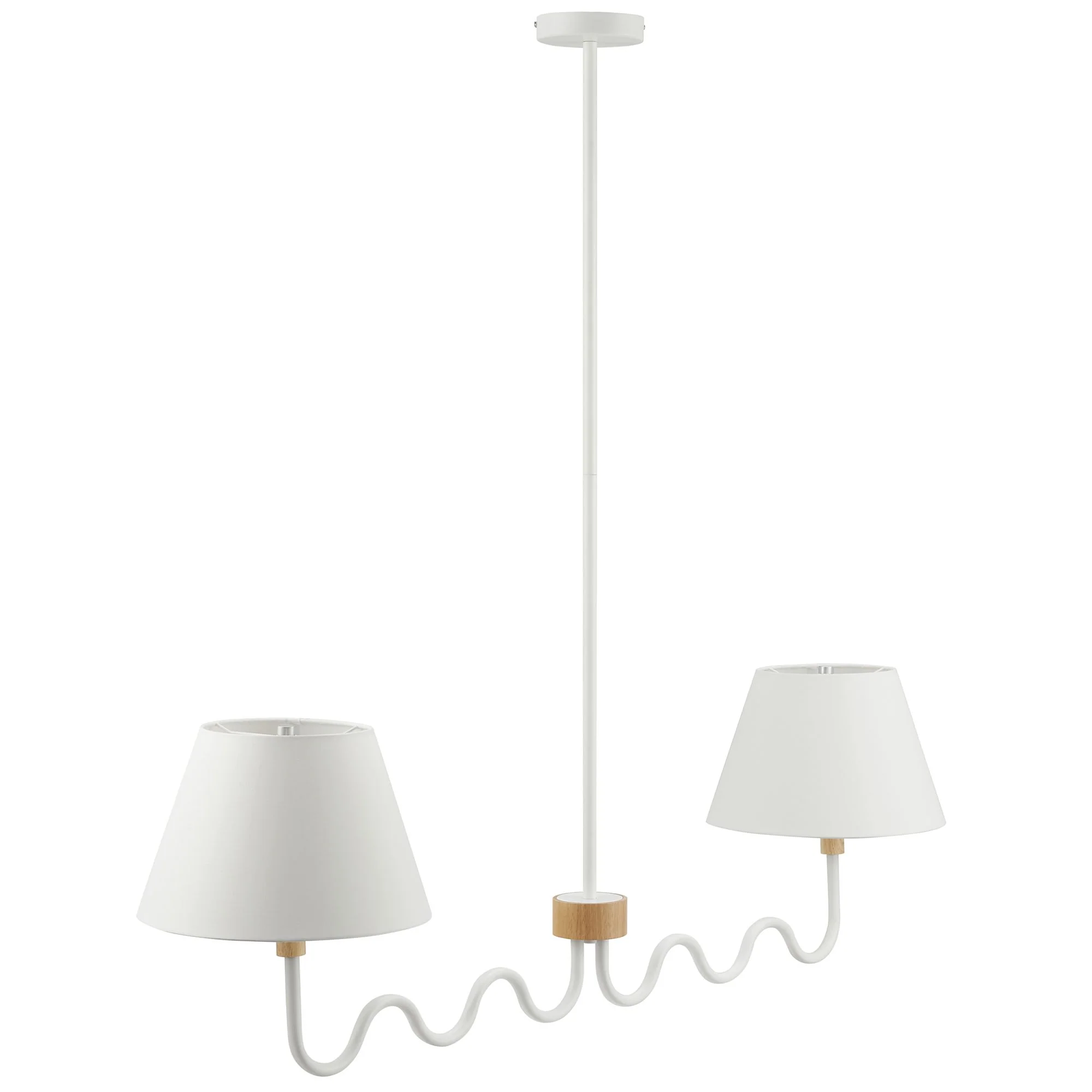 Sunlit Squiggle 2-Arm Pendant Light by Modway - Image 2