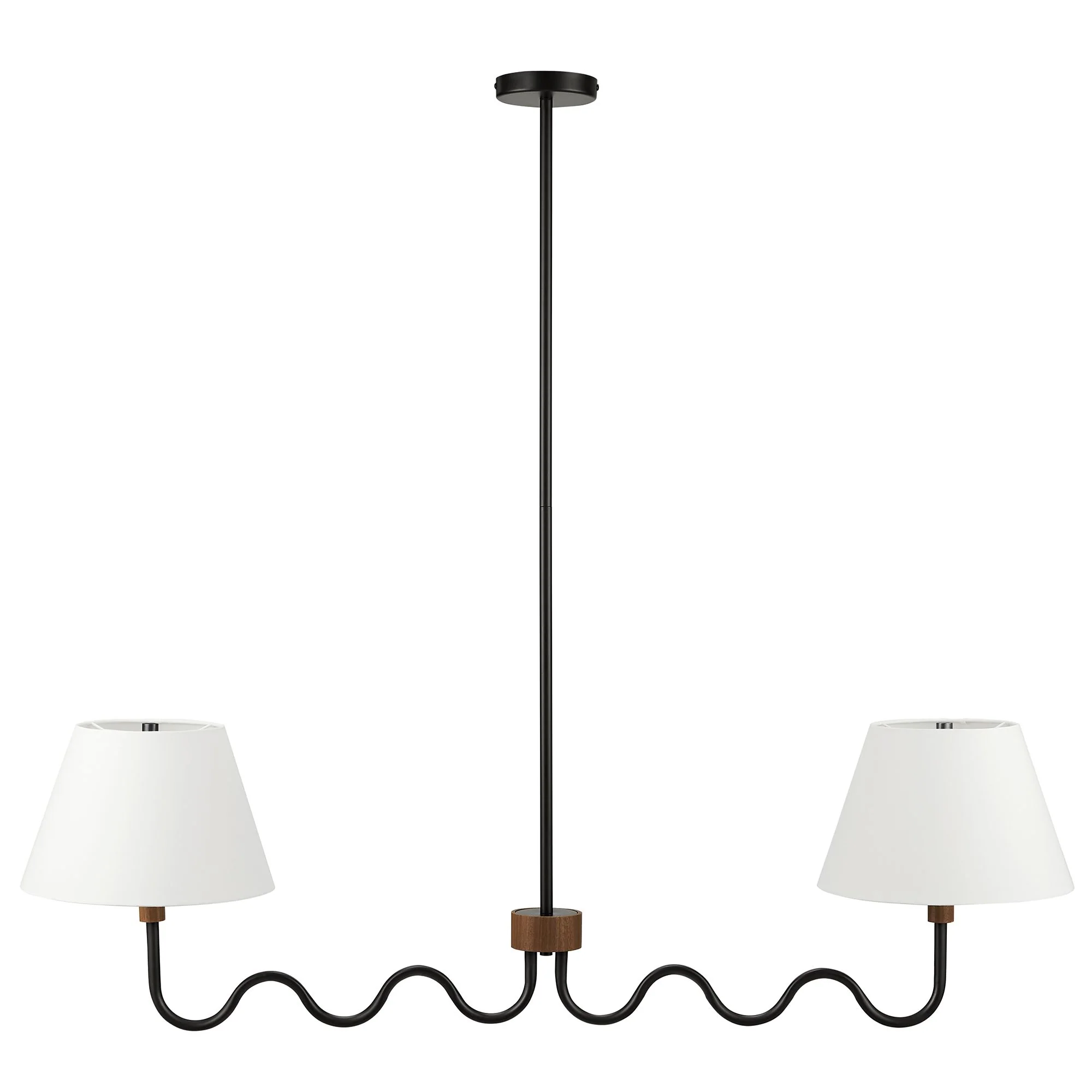 Sunlit Squiggle 2-Arm Pendant Light by Modway - Image 8