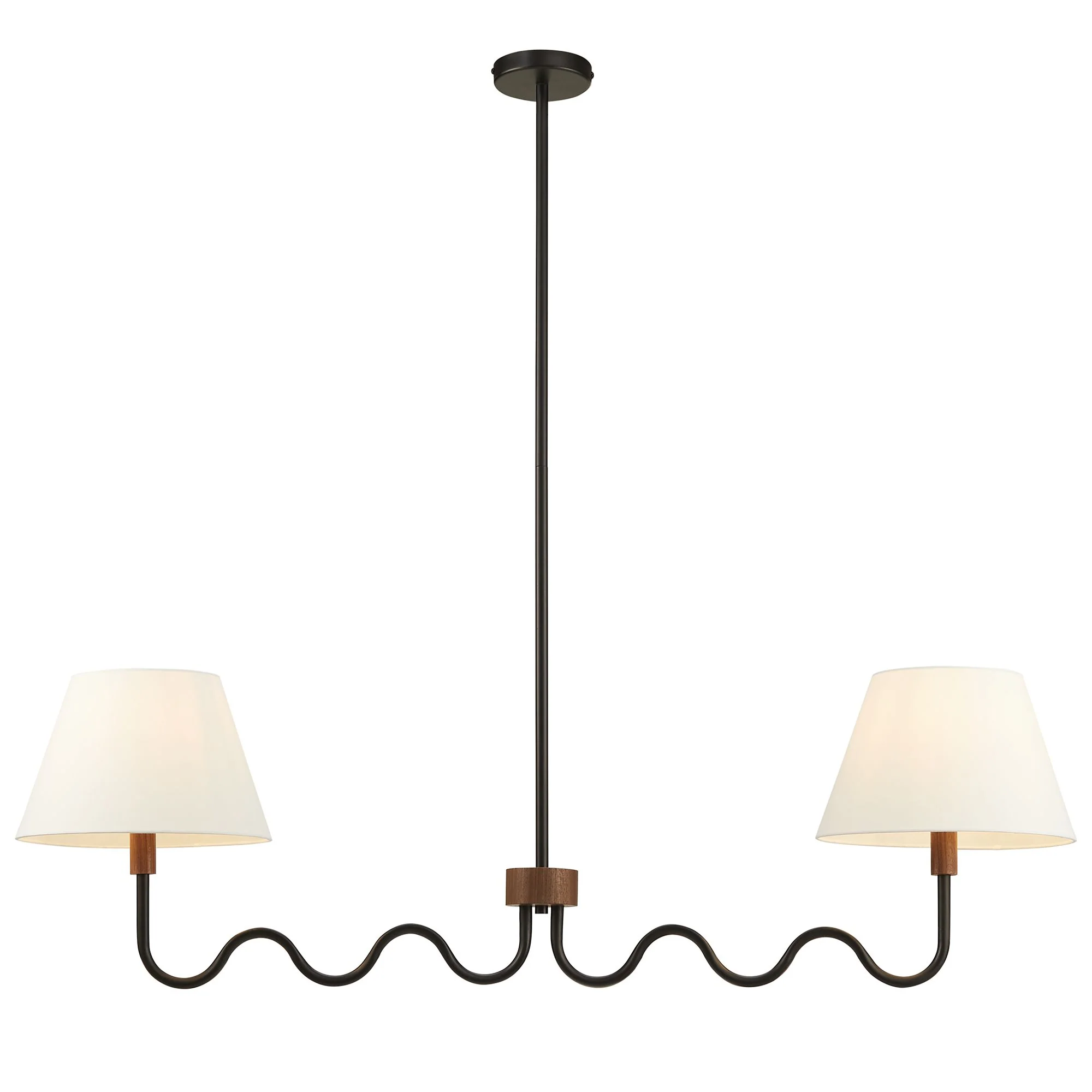 Sunlit Squiggle 2-Arm Pendant Light by Modway - Image 9