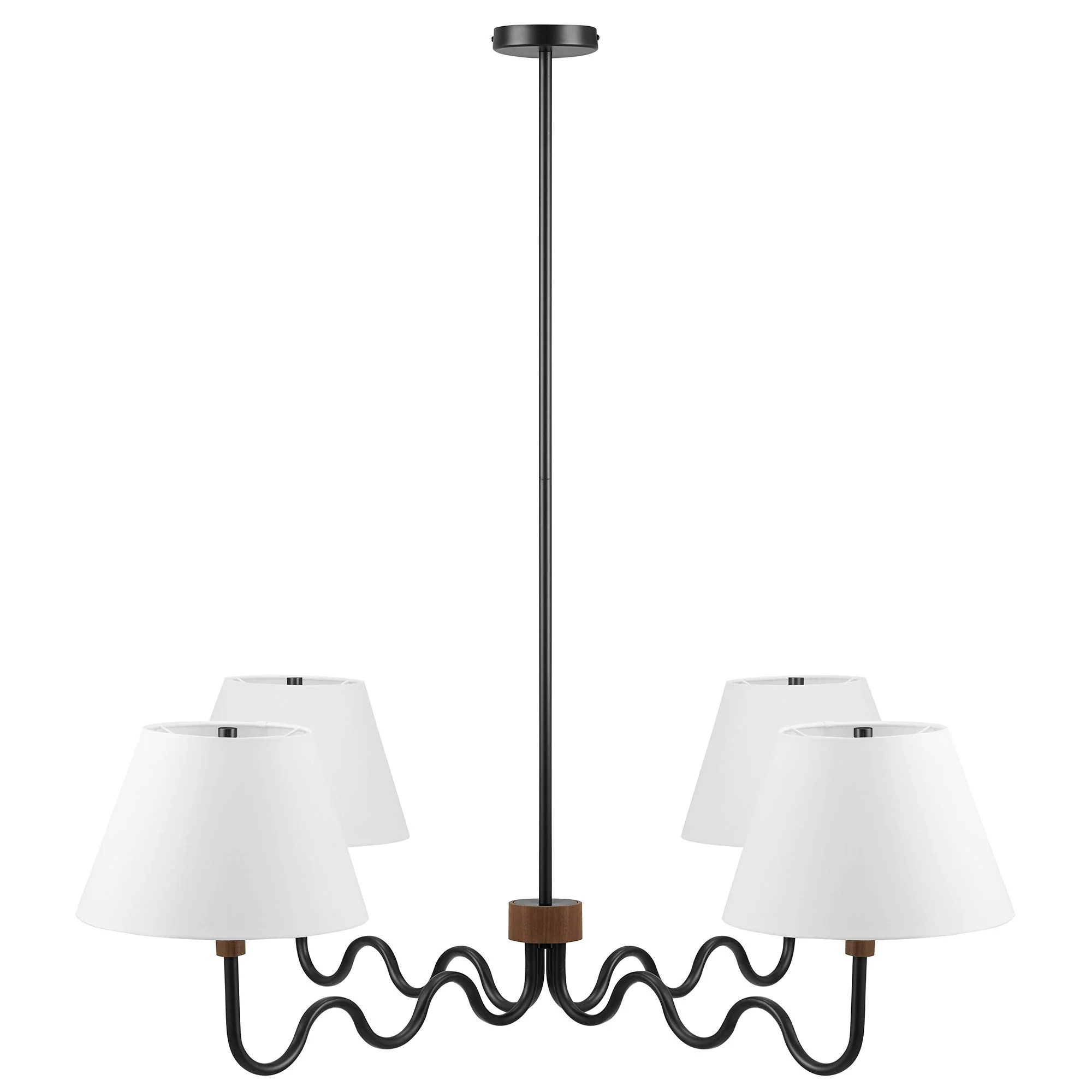 Sunlit Squiggle 4-Arm Pendant Light by Modway - Image 10