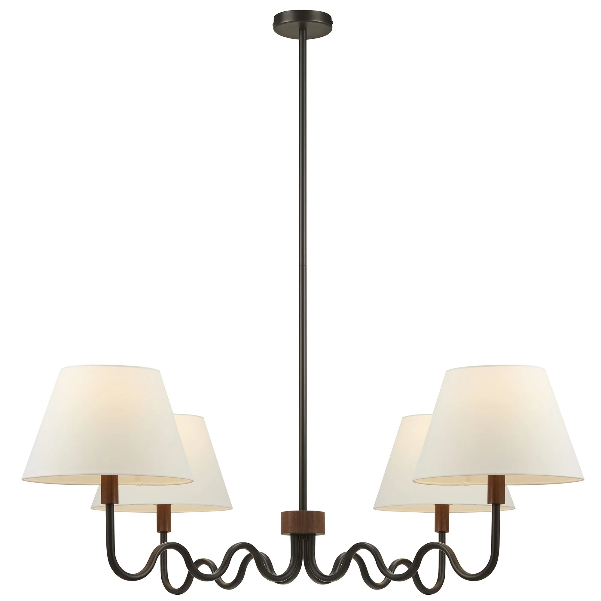 Sunlit Squiggle 4-Arm Pendant Light by Modway - Image 11