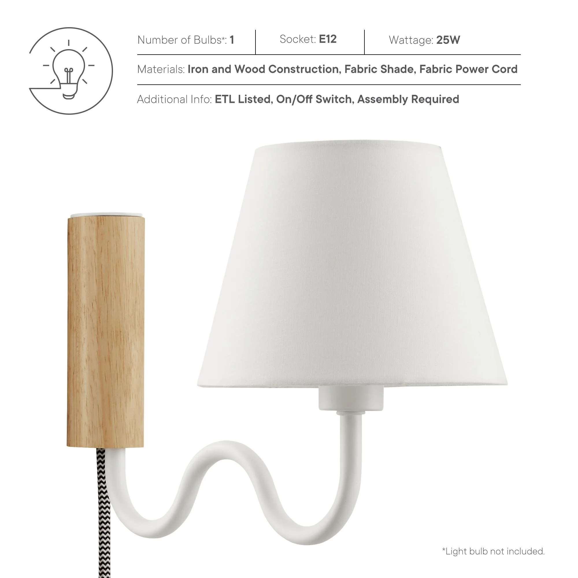 Sunlit Squiggle Arm Wall Sconce by Modway - Image 10