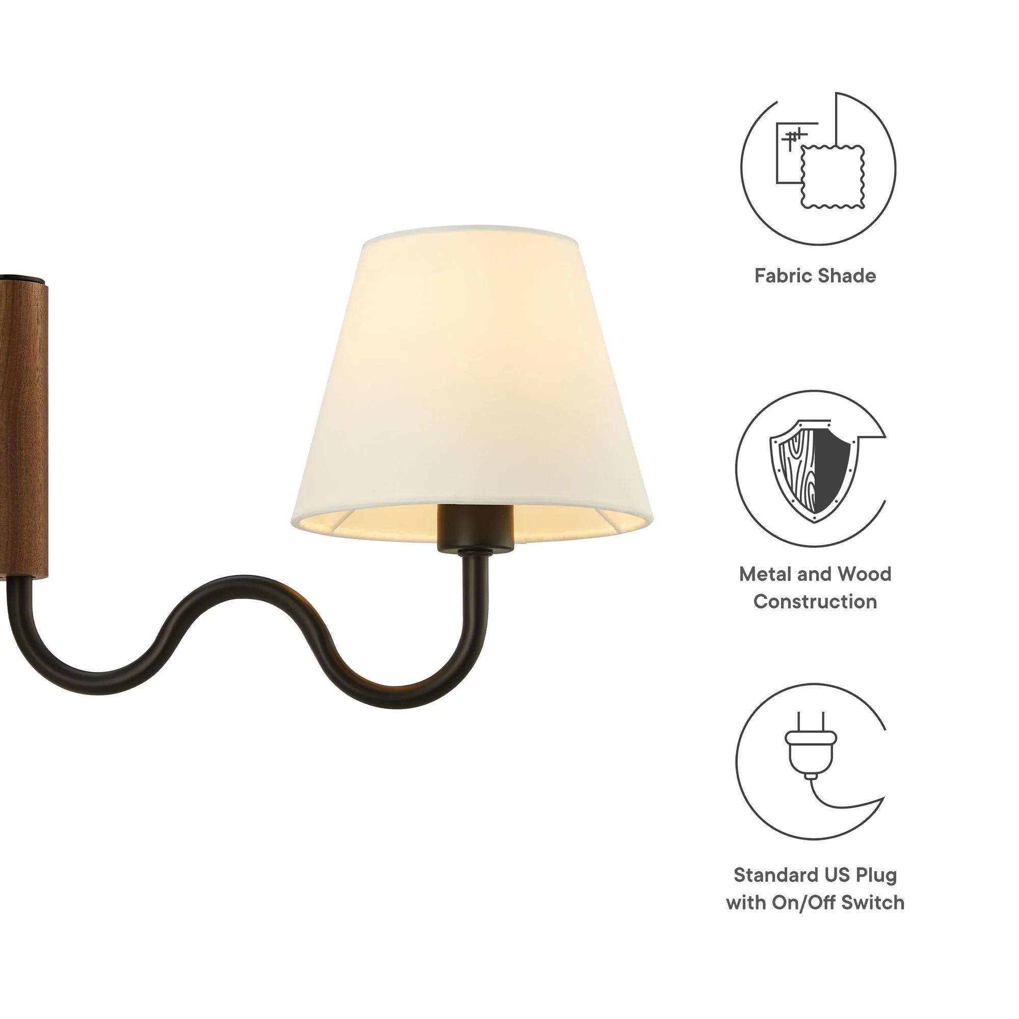 Sunlit Squiggle Arm Wall Sconce by Modway - Image 20