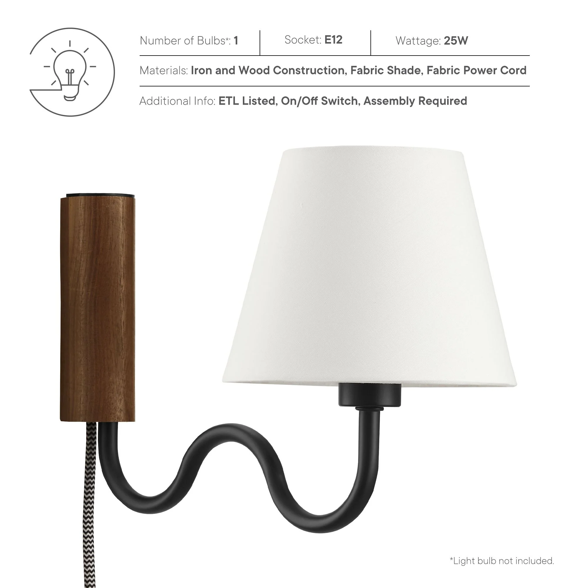 Sunlit Squiggle Arm Wall Sconce by Modway - Image 21