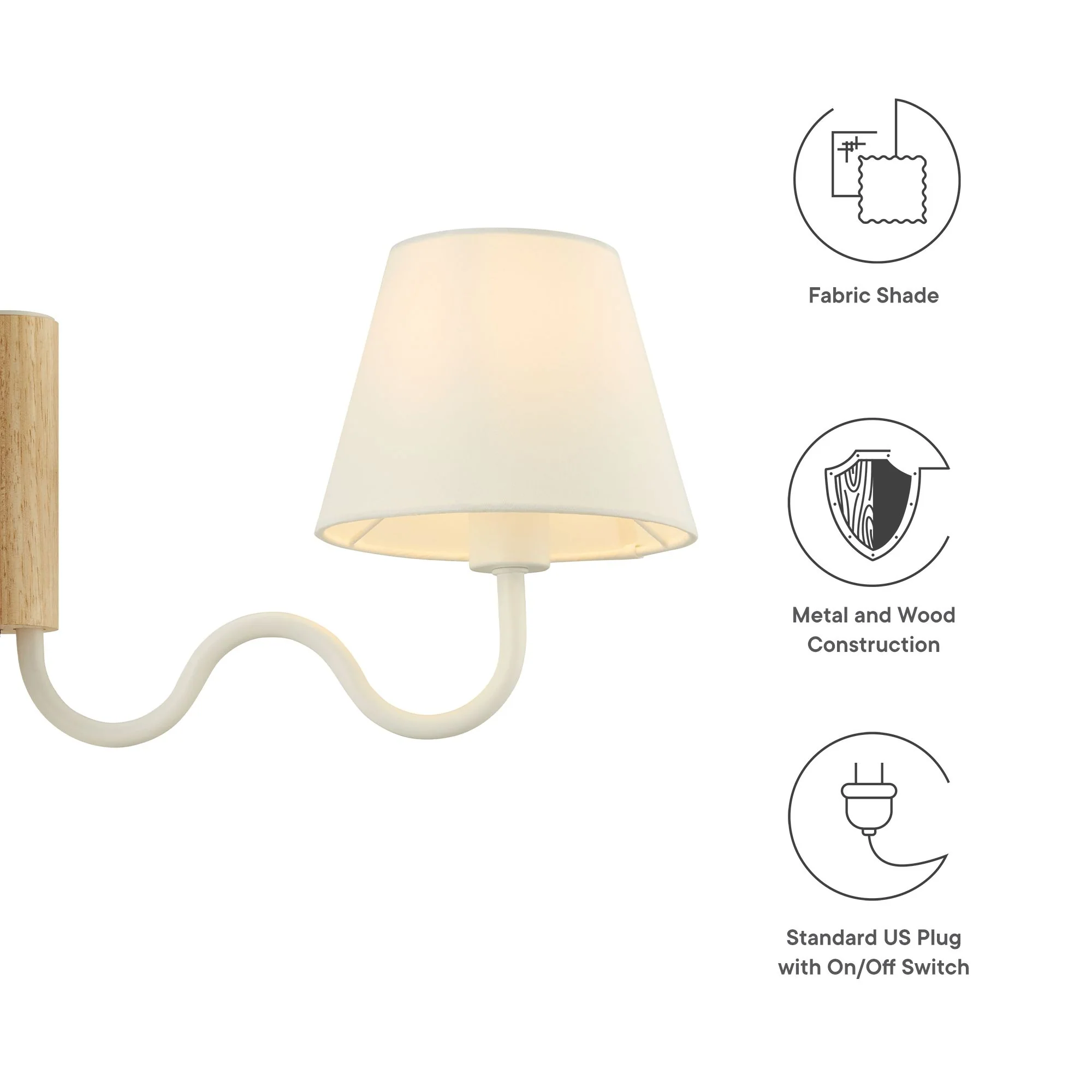 Sunlit Squiggle Arm Wall Sconce by Modway - Image 9