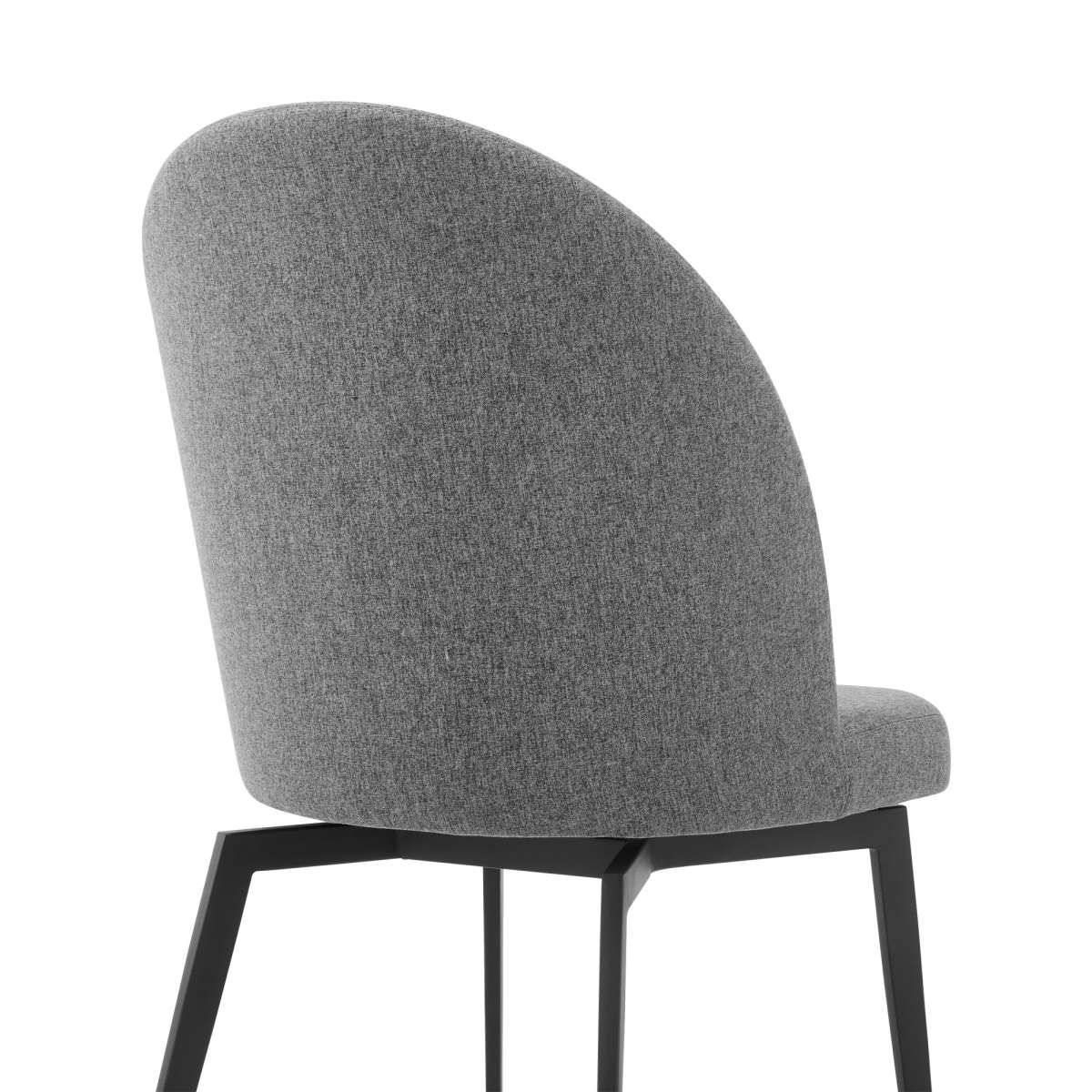 Sunny Swivel Gray Fabric and Metal Dining Room Chairs - Set of 2 By Armen Living - Image 4