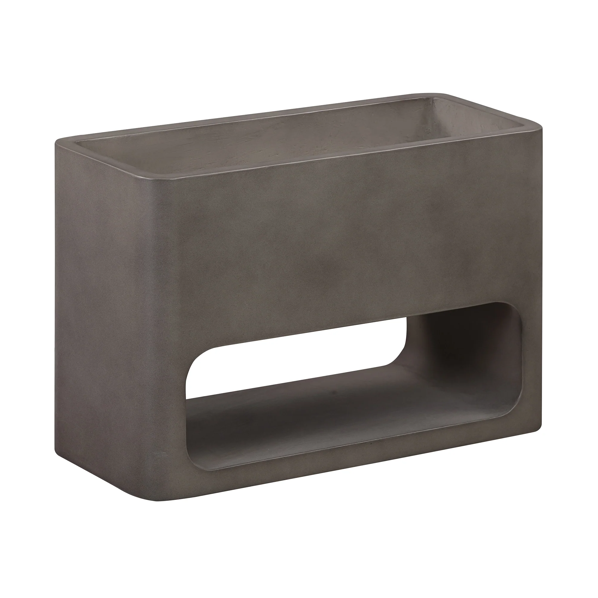 Sunstone Indoor or Outdoor Planter in Grey Concrete By Armen Living - Image 3