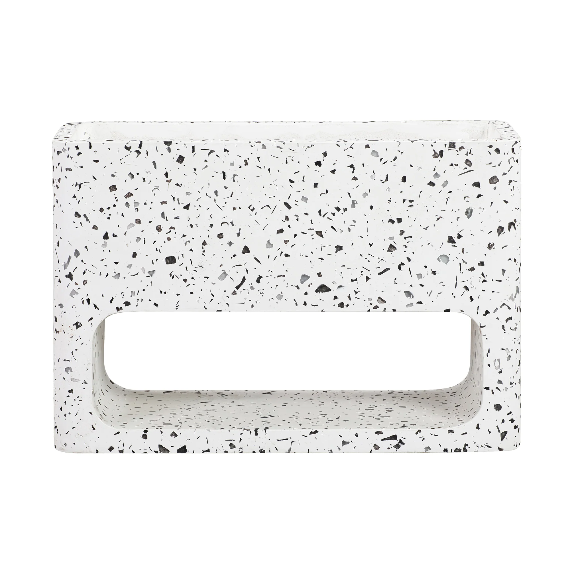 Sunstone Indoor or Outdoor Planter in Terrazzo Concrete By Armen Living - Image 2