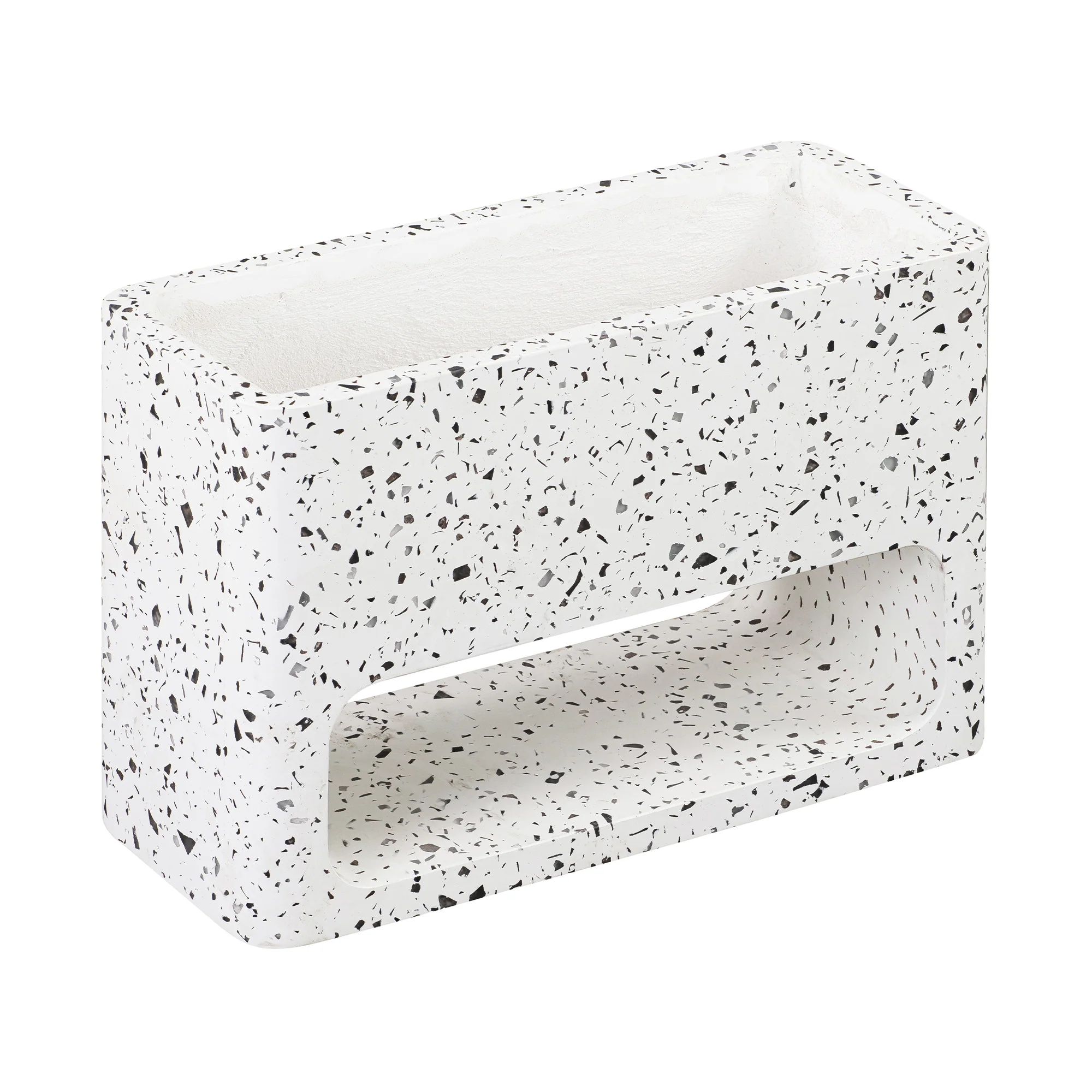 Sunstone Indoor or Outdoor Planter in Terrazzo Concrete By Armen Living - Image 3