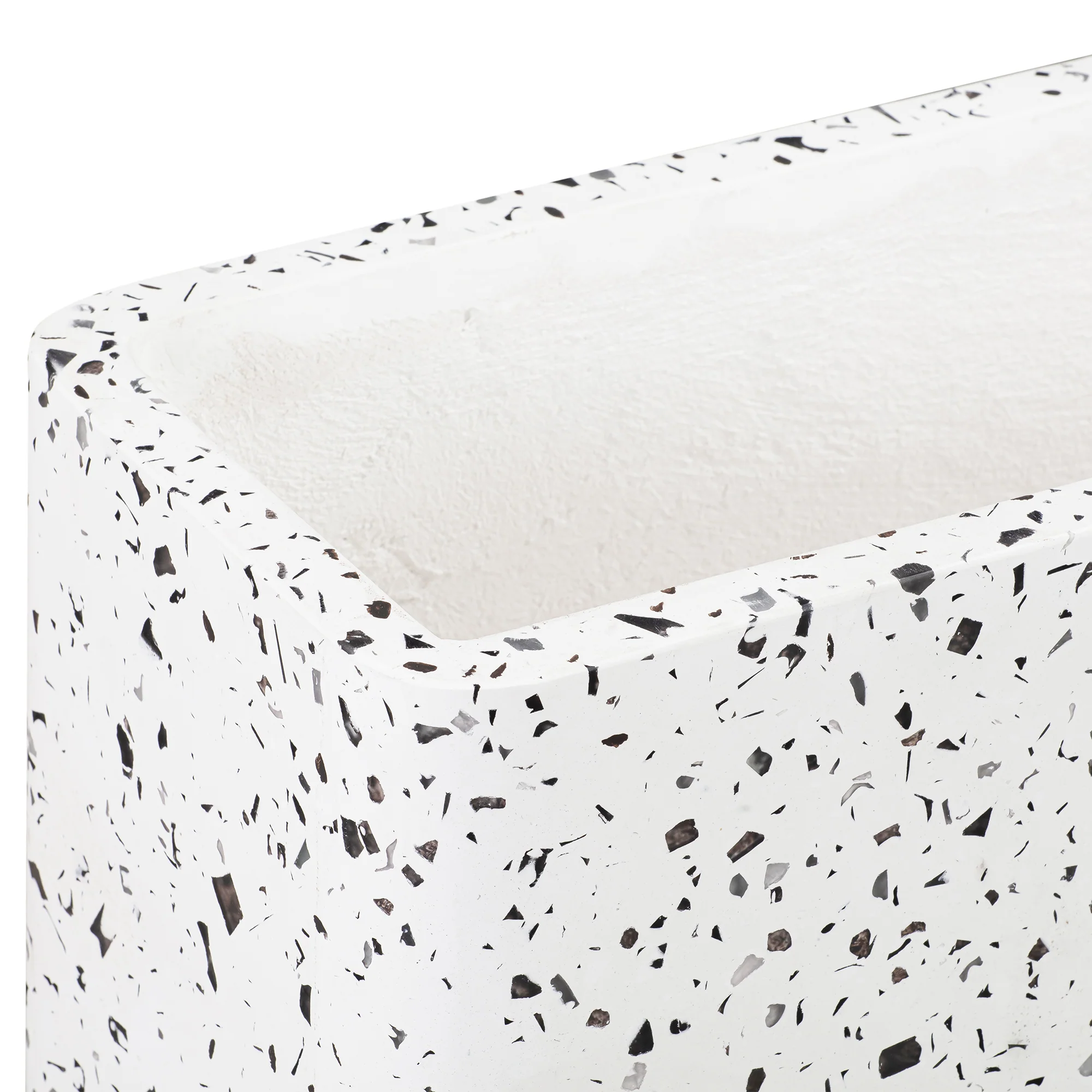 Sunstone Indoor or Outdoor Planter in Terrazzo Concrete By Armen Living - Image 4
