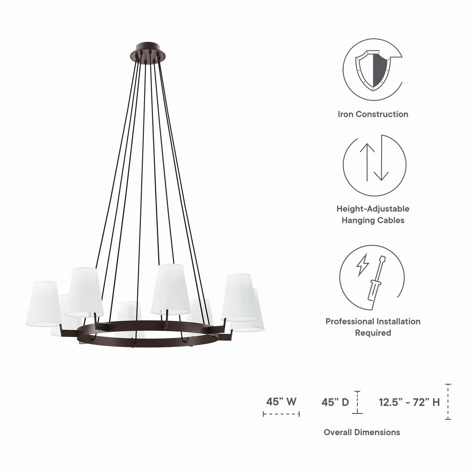 Surround 8-Light Chandelier By Modway - EEI-5641 - Image 8