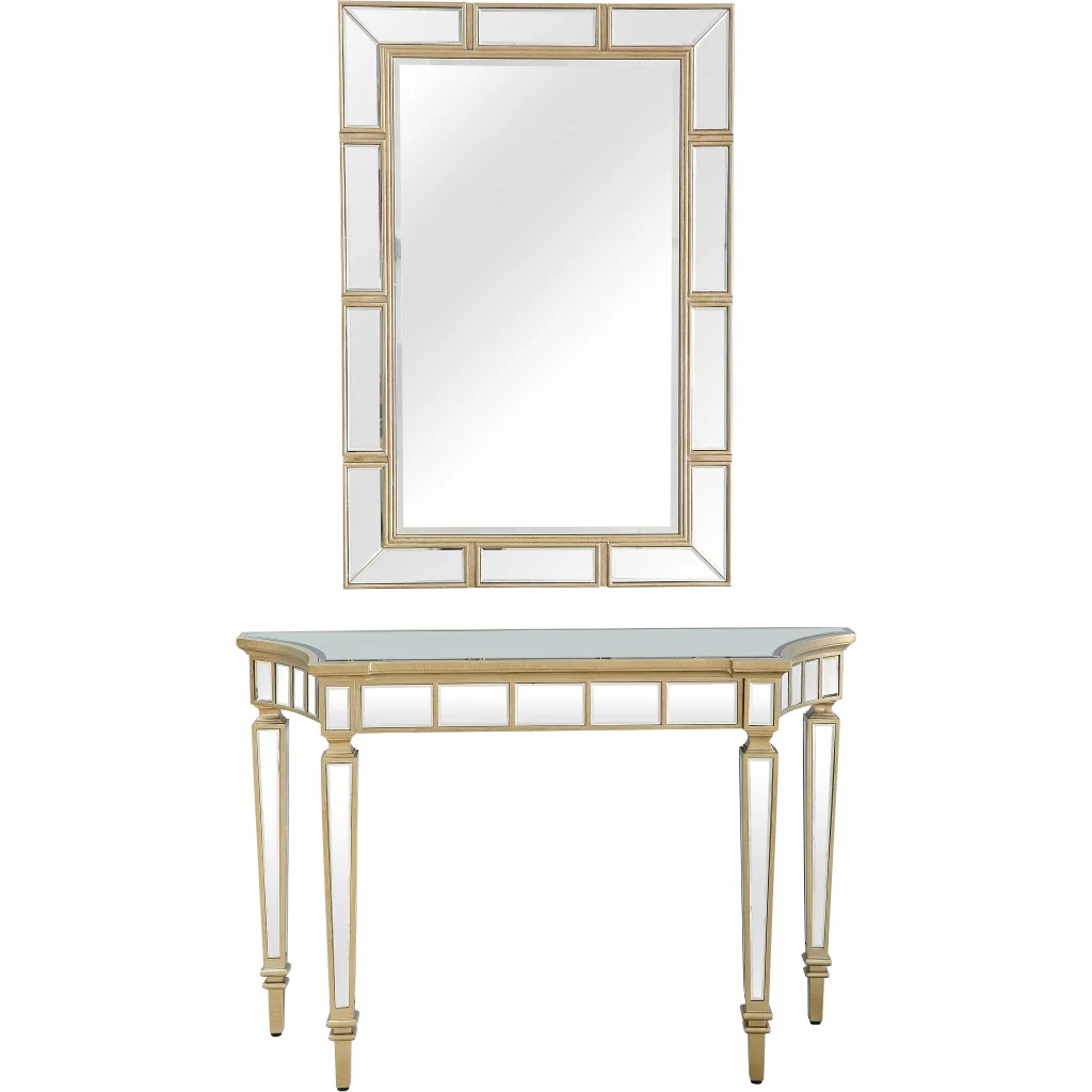 Svelte Mirror and Console Table By Homeroots - Image 4