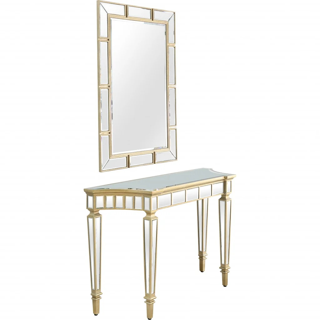 Svelte Mirror and Console Table By Homeroots - Image 5