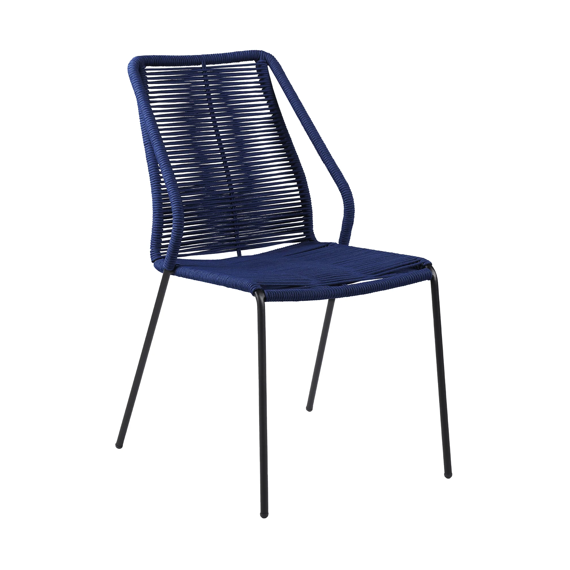 Sydney and Clip 3 Piece Outdoor Patio 36" Dining Set in Black Eucalyptus Wood and Black Rope By Armen Living - Image 13