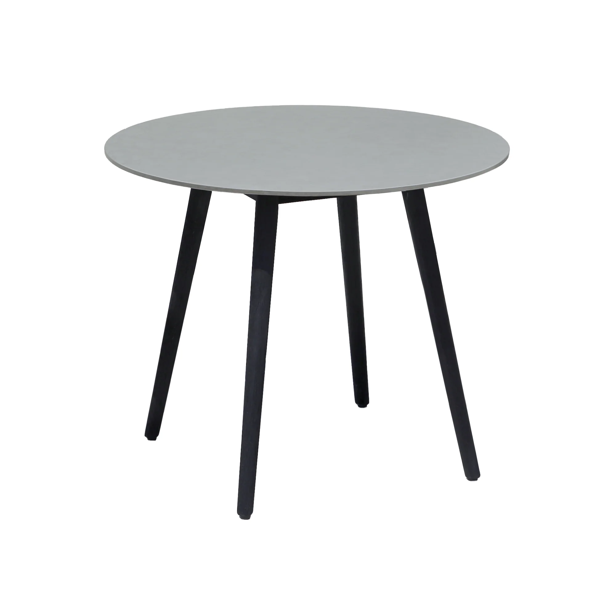 Sydney and Shasta 3 Piece Outdoor Patio 36" Dining Set in Black Eucalyptus Wood and Black Rope By Armen Living - Image 15