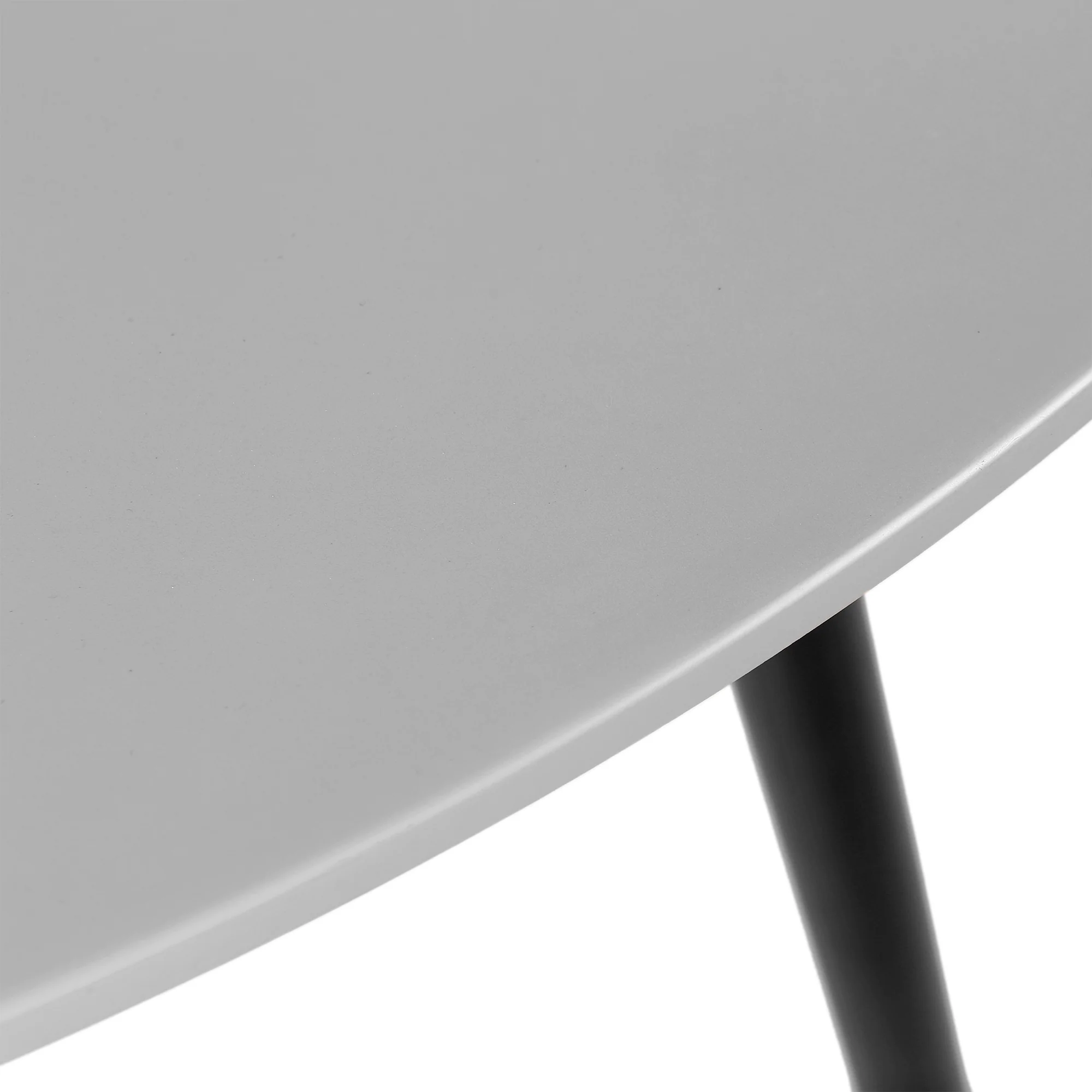 Sydney Outdoor Patio Round Dining Table in Black Eucalyptus and Grey Stone By Armen Living - Image 6