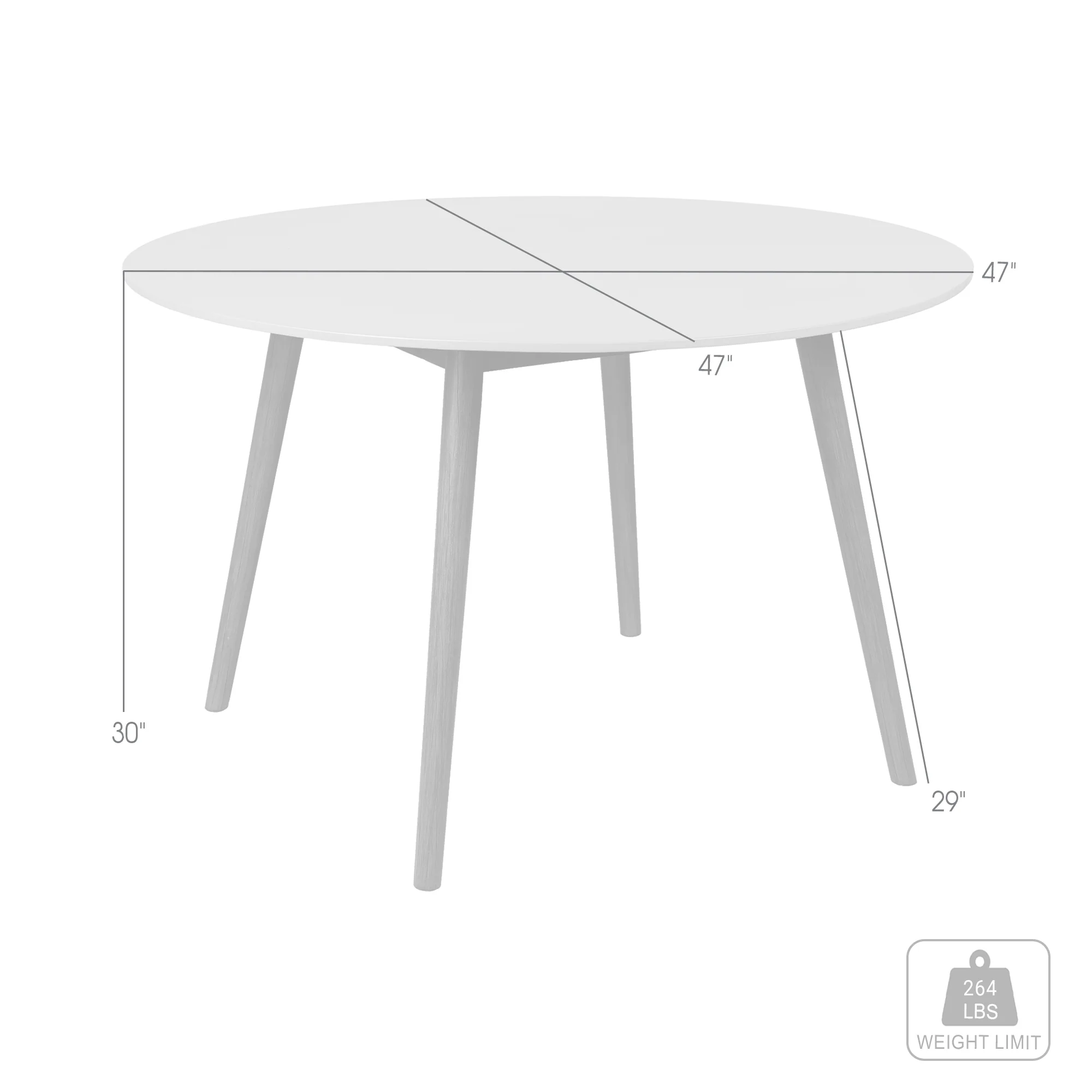 Sydney Outdoor Patio Round Dining Table in Black Eucalyptus and Grey Stone By Armen Living - Image 9