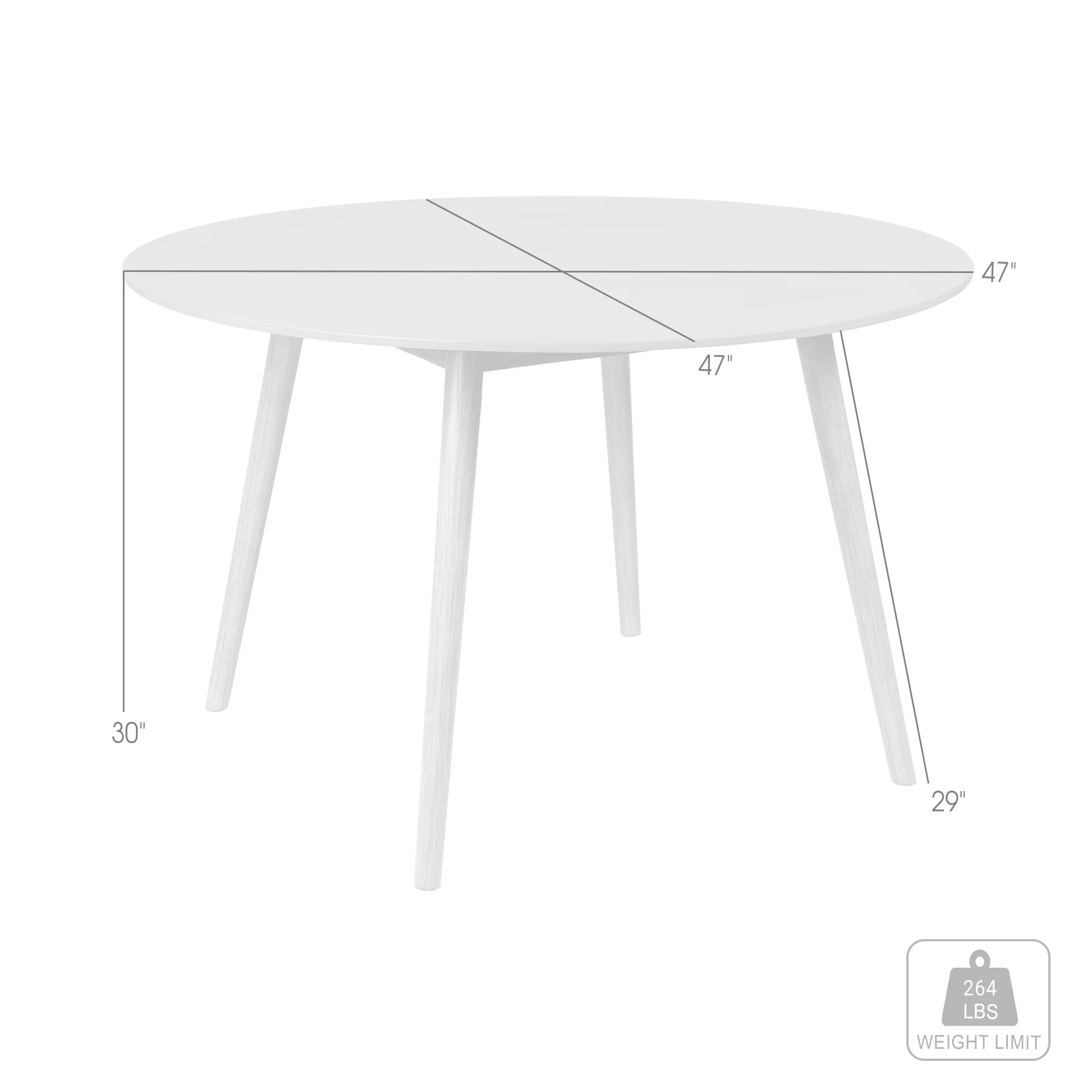 Sydney Outdoor Patio Round Dining Table in Dark Eucalyptus and Grey Stone By Armen Living - Image 9