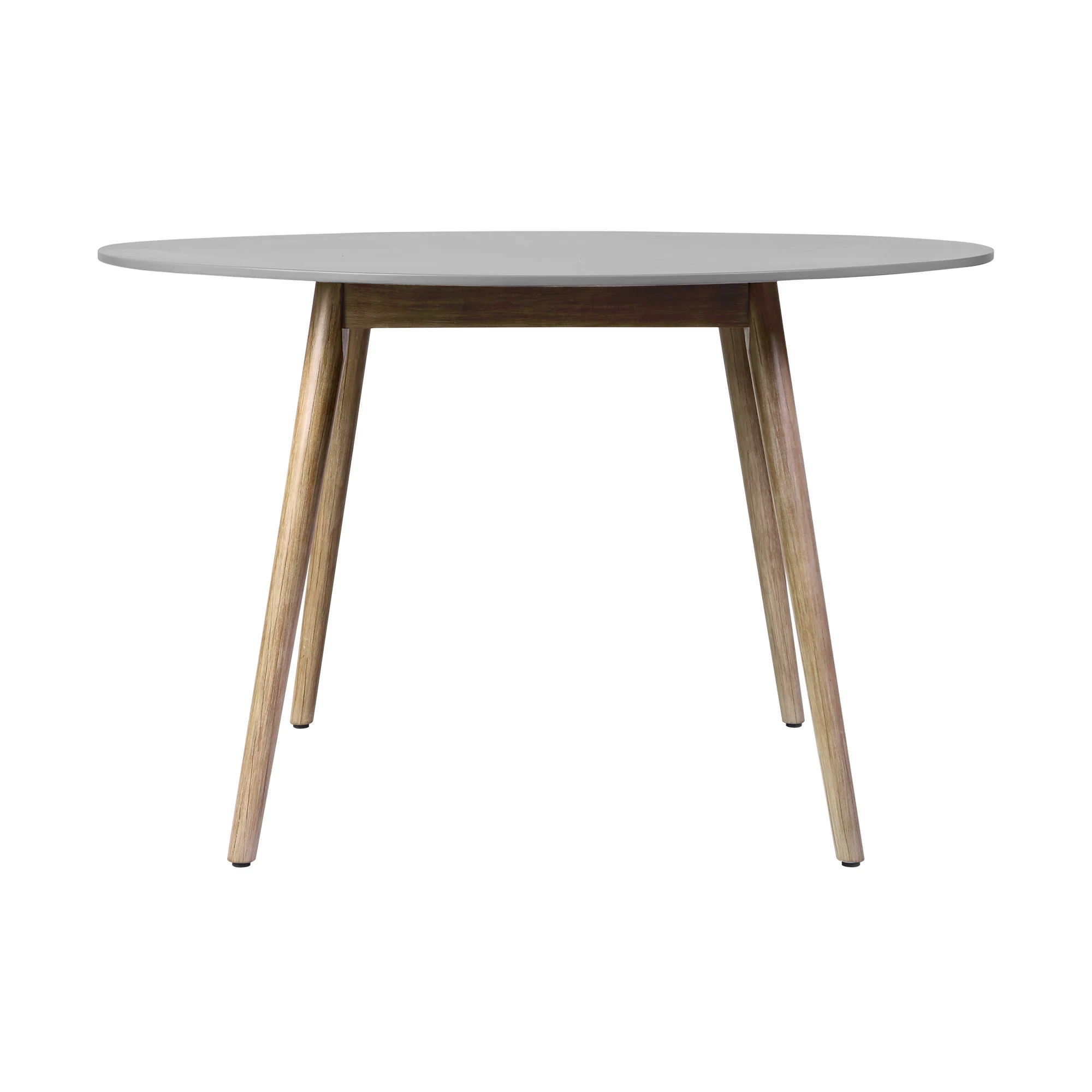 Sydney Outdoor Patio Round Dining Table in Light Eucalyptus and Grey Stone By Armen Living - Image 4