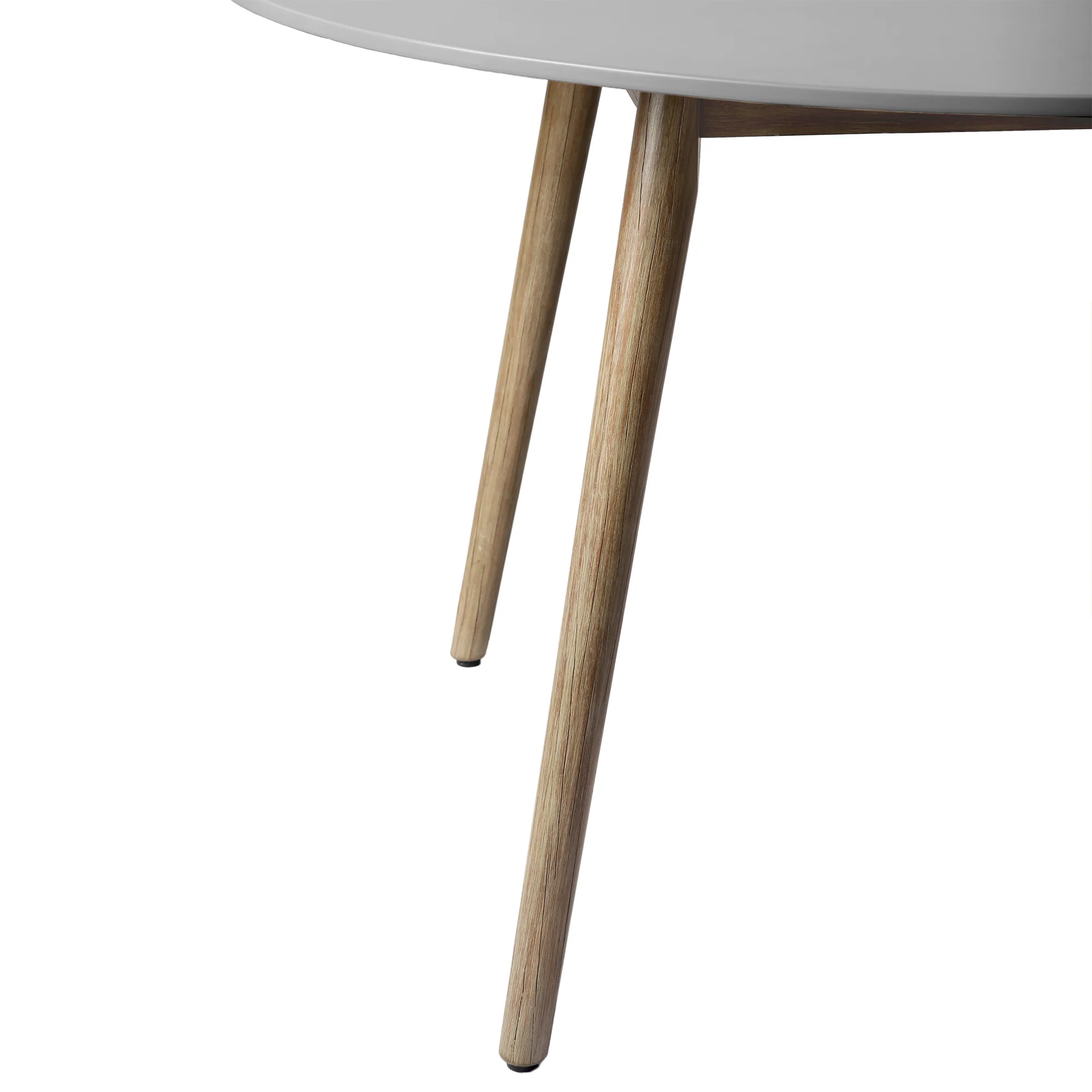Sydney Outdoor Patio Round Dining Table in Light Eucalyptus and Grey Stone By Armen Living - Image 5
