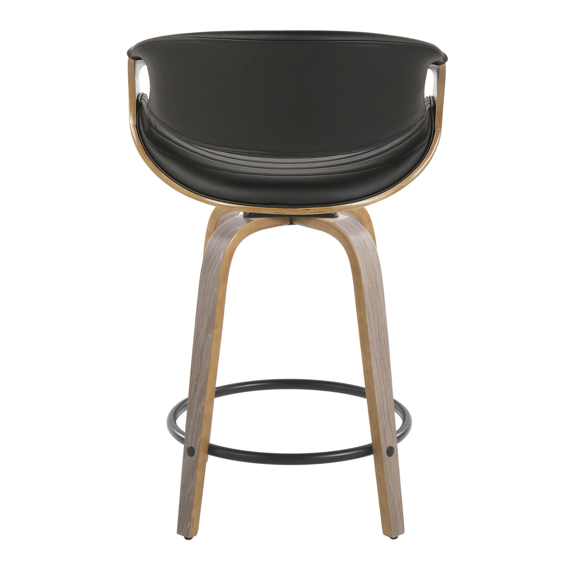 Symphony 24" Fixed-Height Counter Stool - Set of 2 By LumiSource - B24-SYMPPU-GRTZQ2 LGYLGYBK2 - Image 10