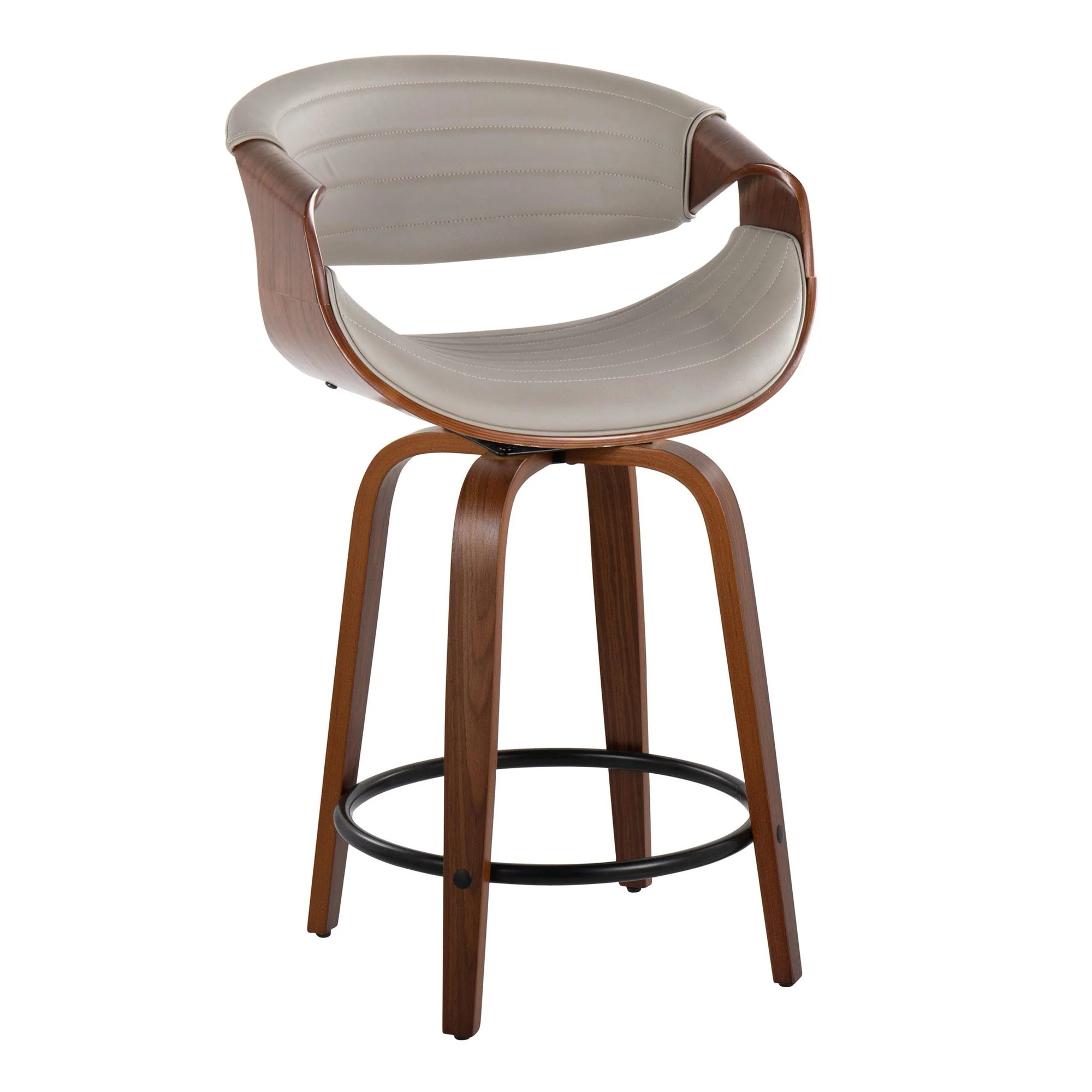 Symphony 24" Fixed-Height Counter Stool - Set of 2 By LumiSource - B24-SYMPPU-GRTZQ2 LGYLGYBK2 - Image 16
