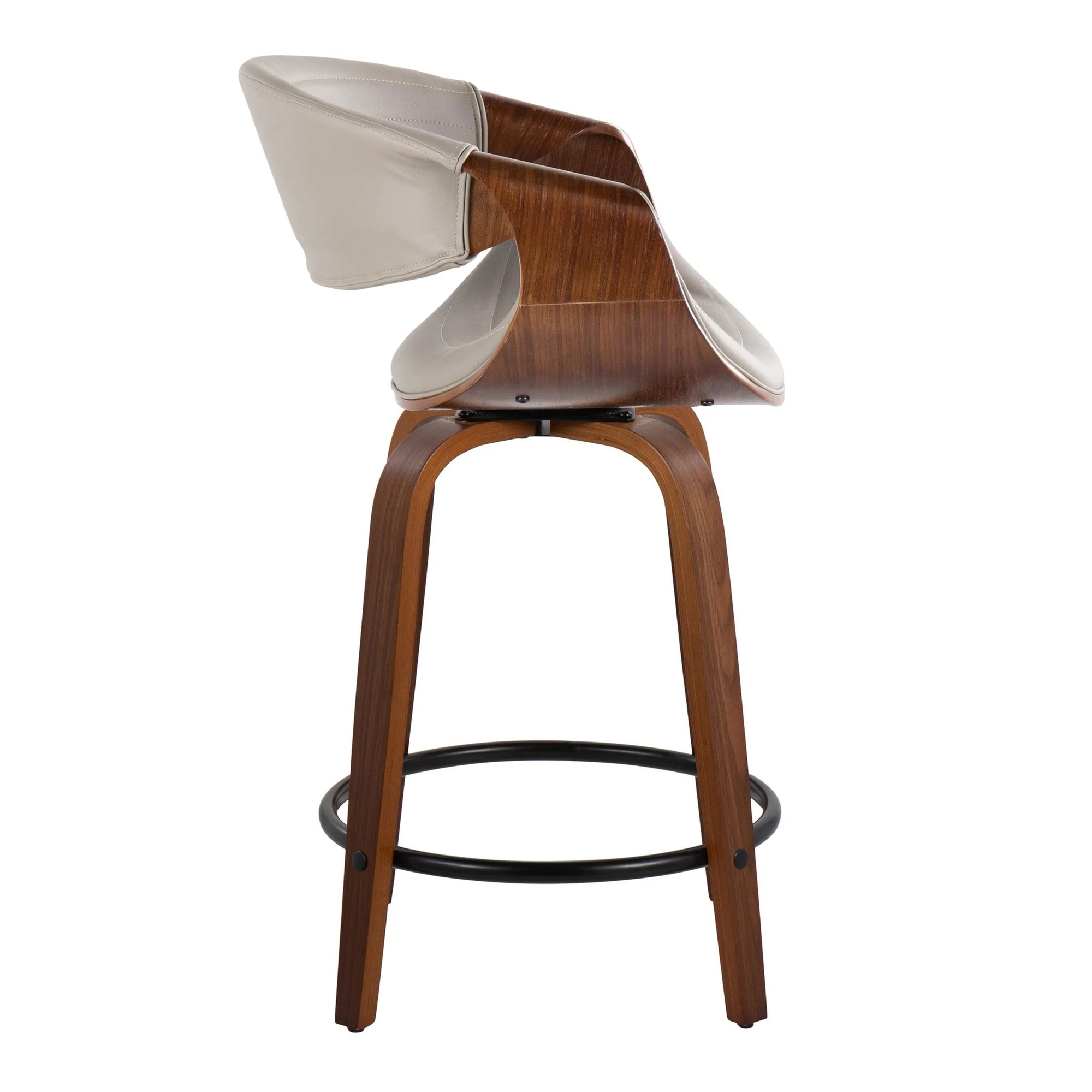 Symphony 24" Fixed-Height Counter Stool - Set of 2 By LumiSource - B24-SYMPPU-GRTZQ2 LGYLGYBK2 - Image 17