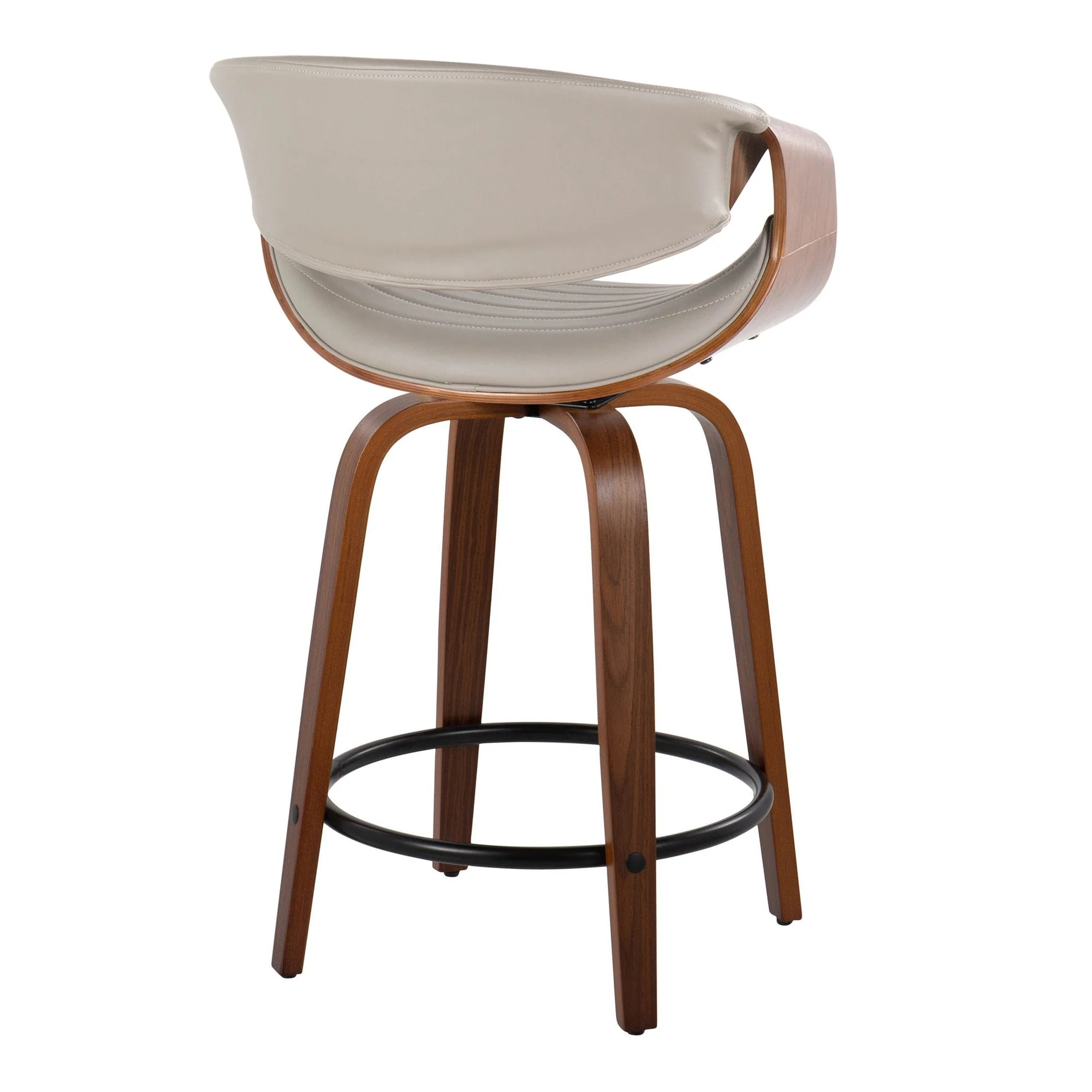 Symphony 24" Fixed-Height Counter Stool - Set of 2 By LumiSource - B24-SYMPPU-GRTZQ2 LGYLGYBK2 - Image 18