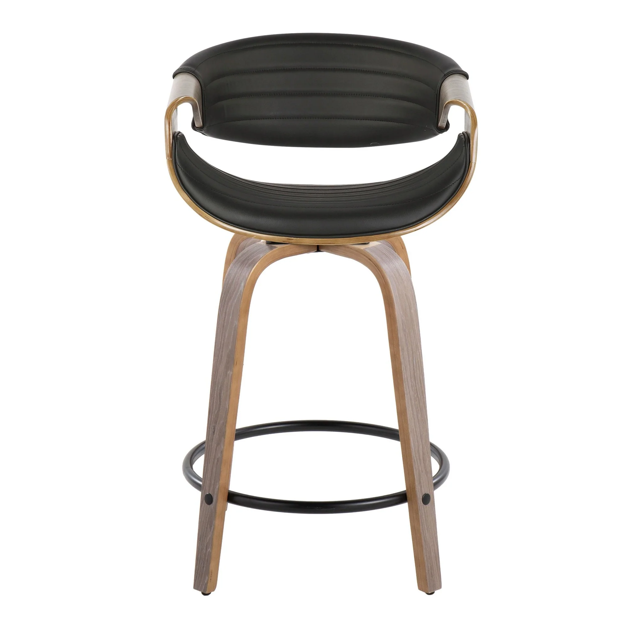 Symphony 24" Fixed-Height Counter Stool - Set of 2 By LumiSource - B24-SYMPPU-GRTZQ2 LGYLGYBK2 - Image 9