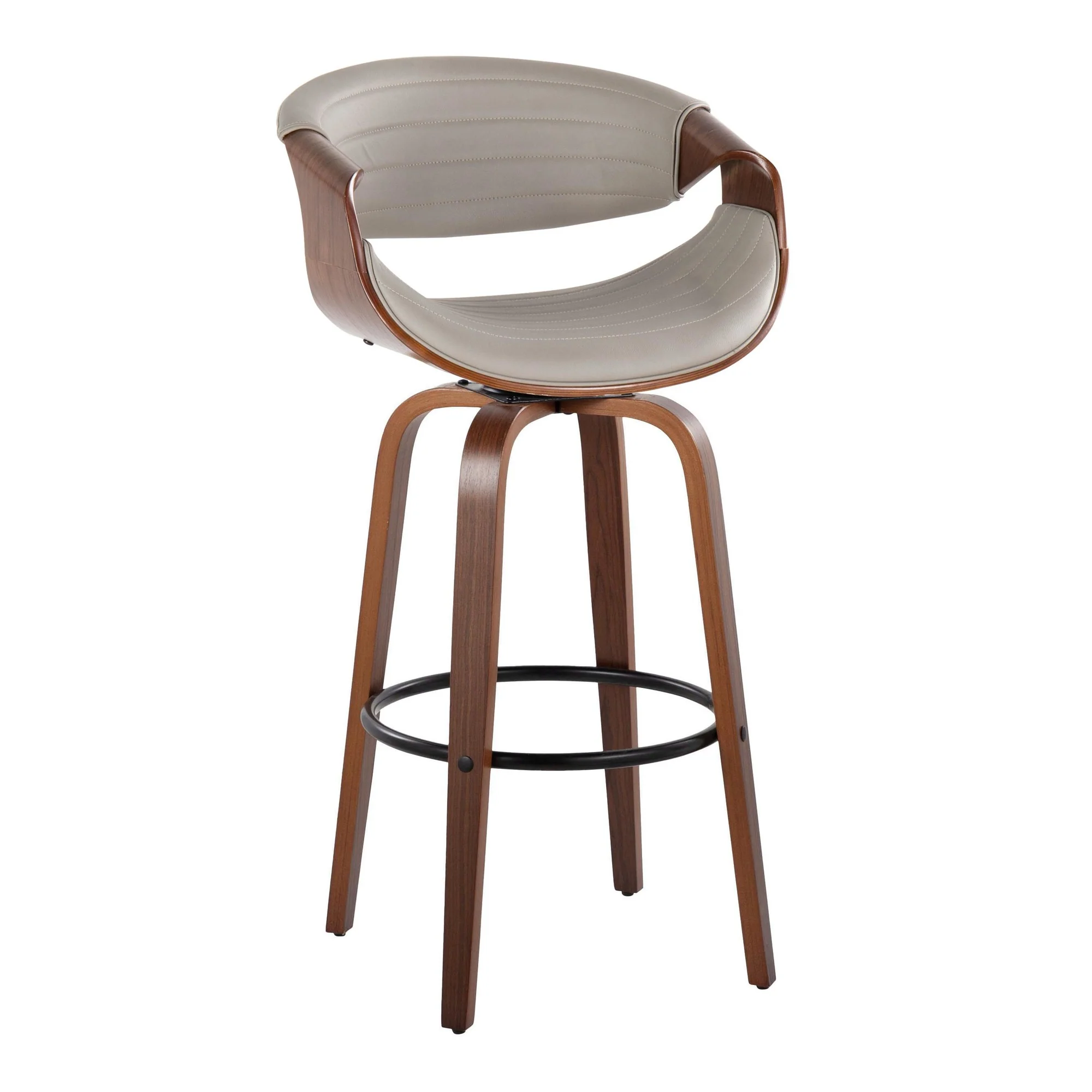 Symphony 30" Fixed-Height Barstool - Set of 2 By LumiSource - B30-SYMPPU-GRTZQ2 LGYLGYBK2 - Image 14