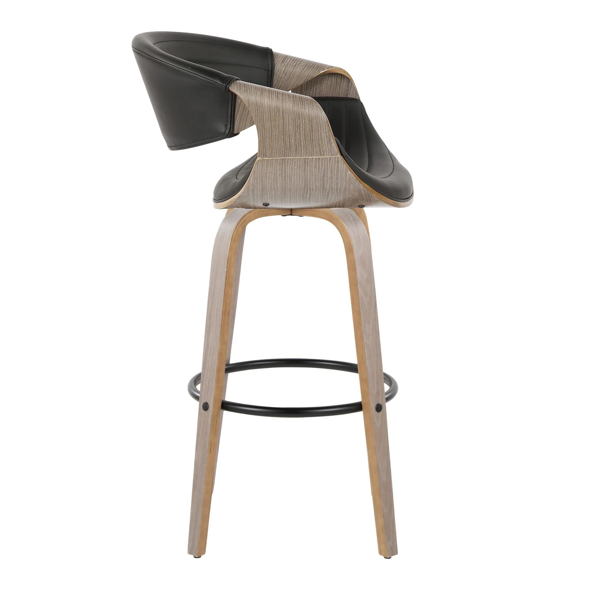 Symphony 30" Fixed-Height Barstool - Set of 2 By LumiSource - B30-SYMPPU-GRTZQ2 LGYLGYBK2 - Image 6