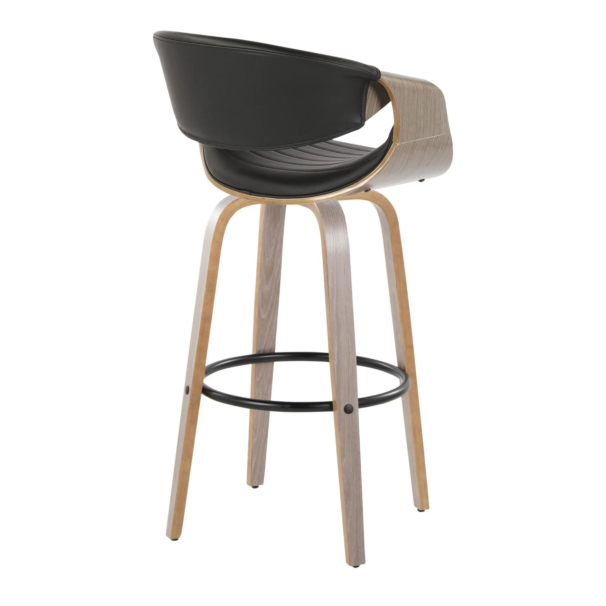 Symphony 30" Fixed-Height Barstool - Set of 2 By LumiSource - B30-SYMPPU-GRTZQ2 LGYLGYBK2 - Image 7