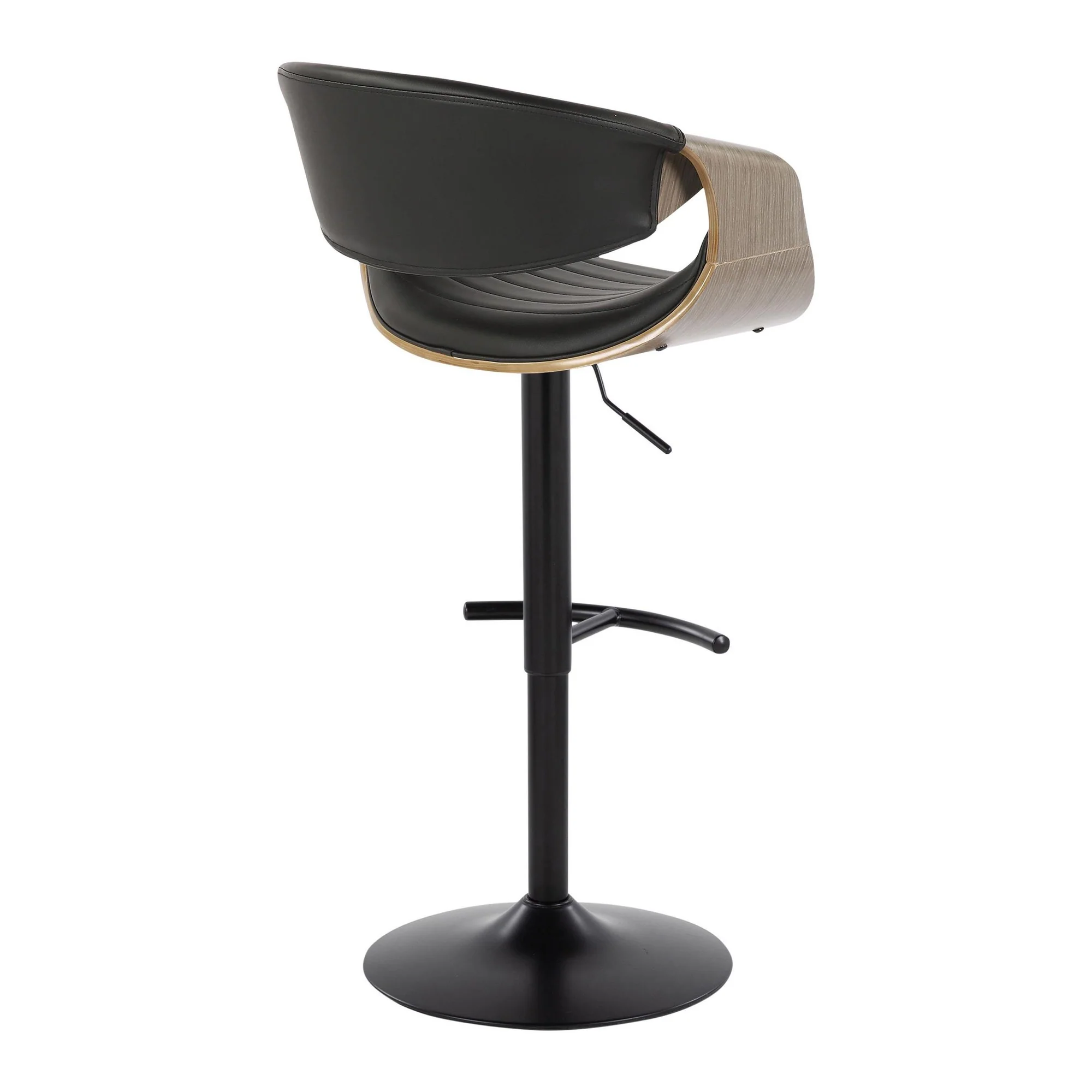 Symphony Adjustable Barstool - Set of 2 By LumiSource - BS-SYMPPU-RT2 BKLGYBK2 - Image 7